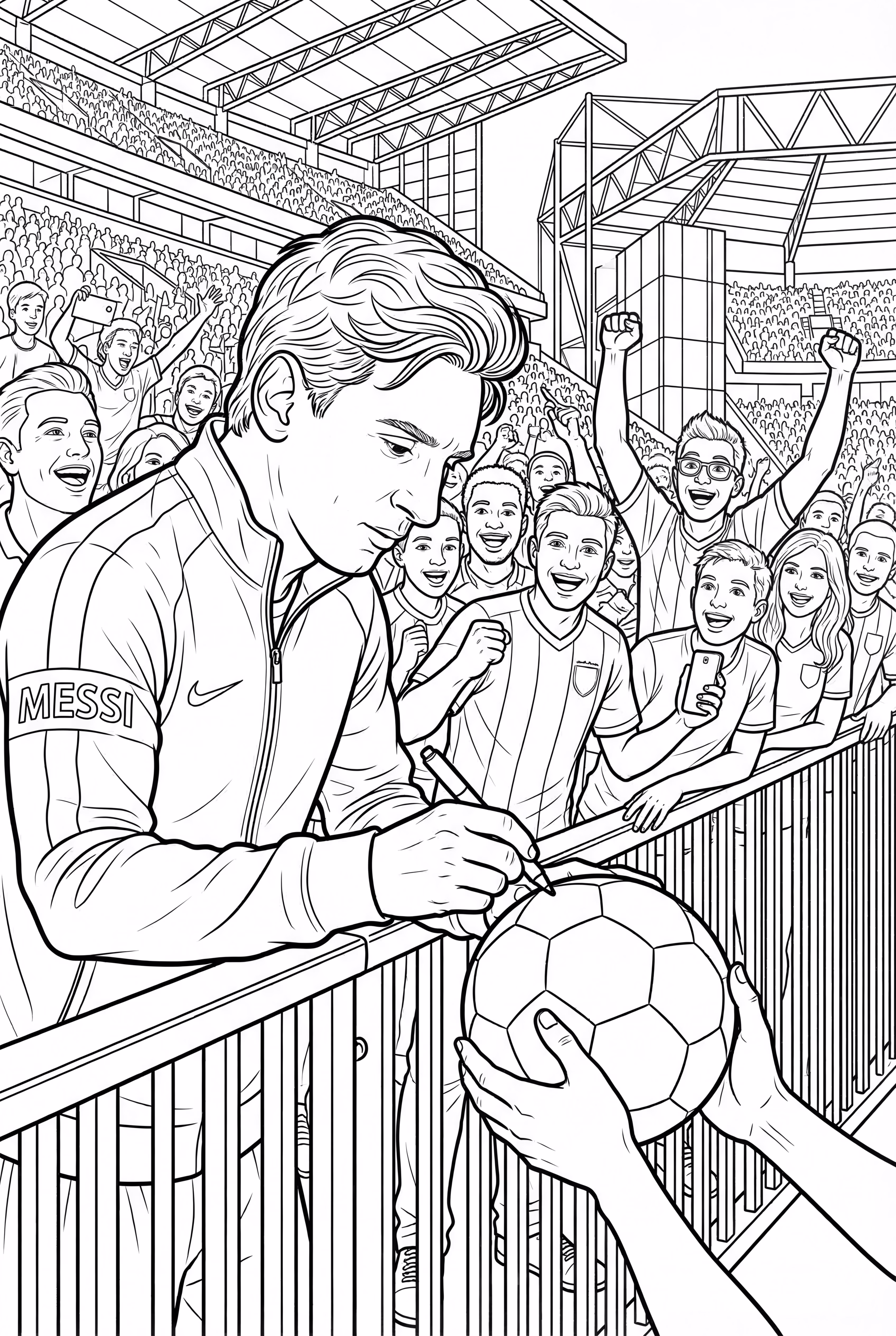 梅西为球迷签名