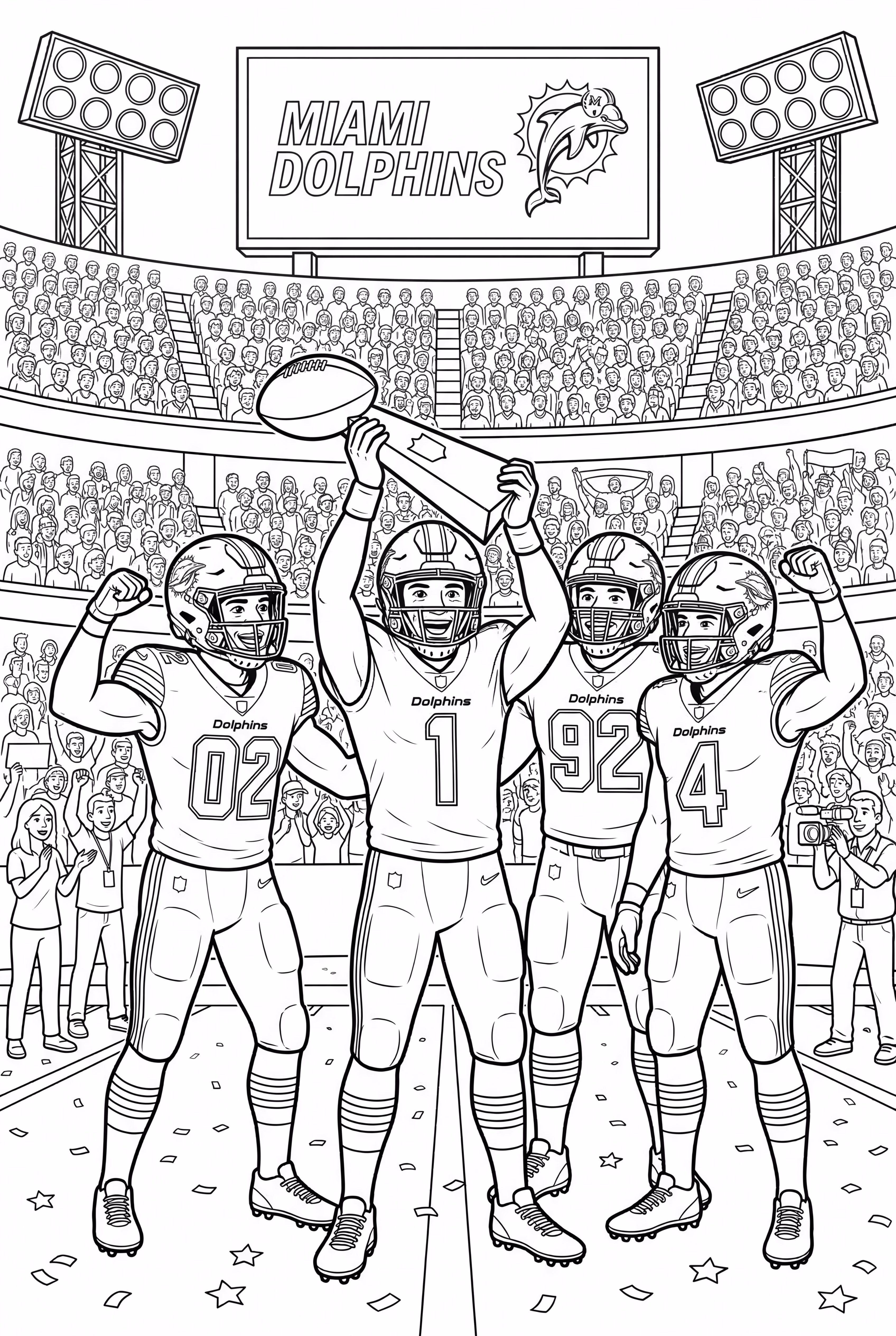 Celebración del equipo de fútbol Miami Dolphins-2