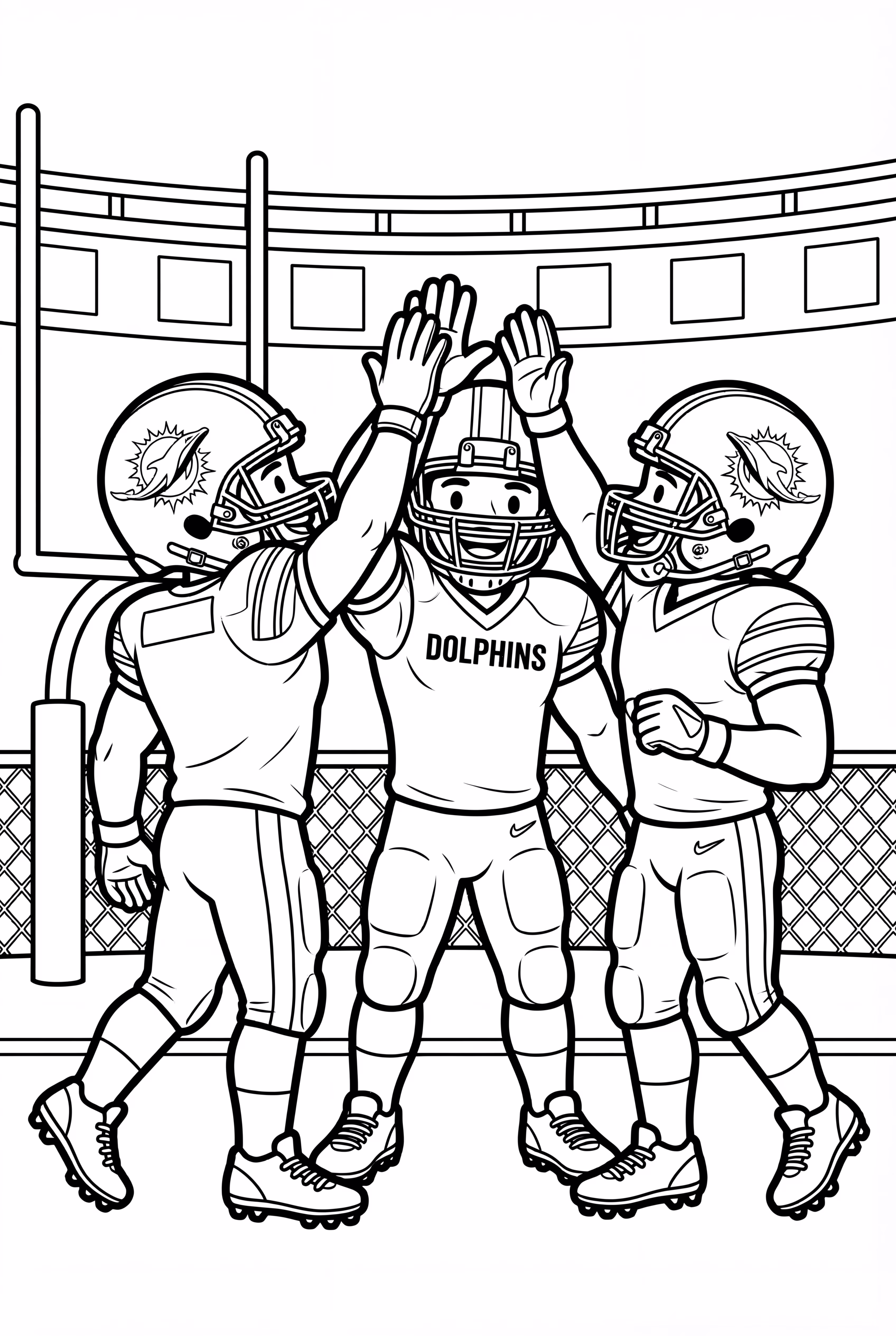 Miami Dolphins Football Team Celebration