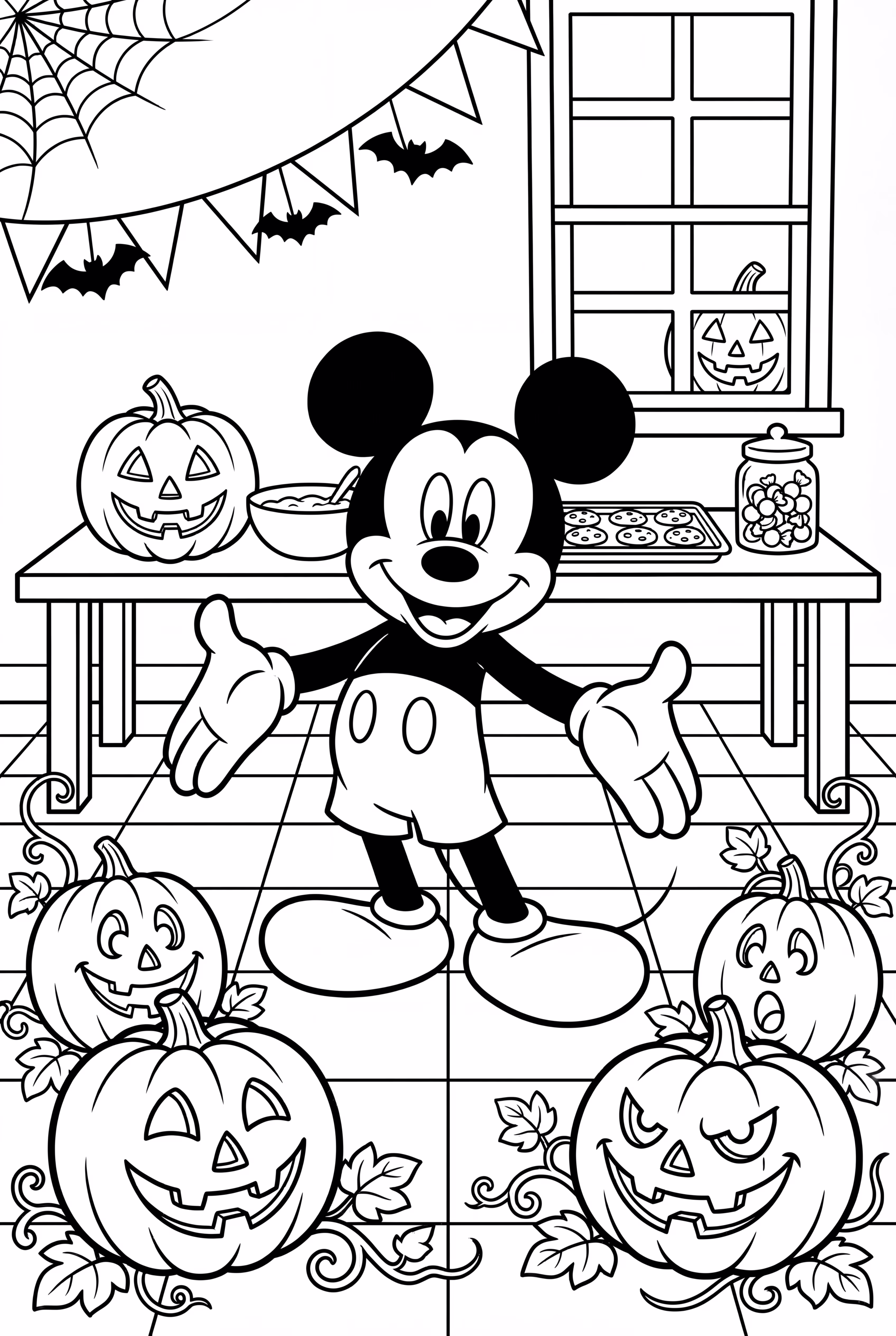 Mickey Mouse at a Halloween Party-2