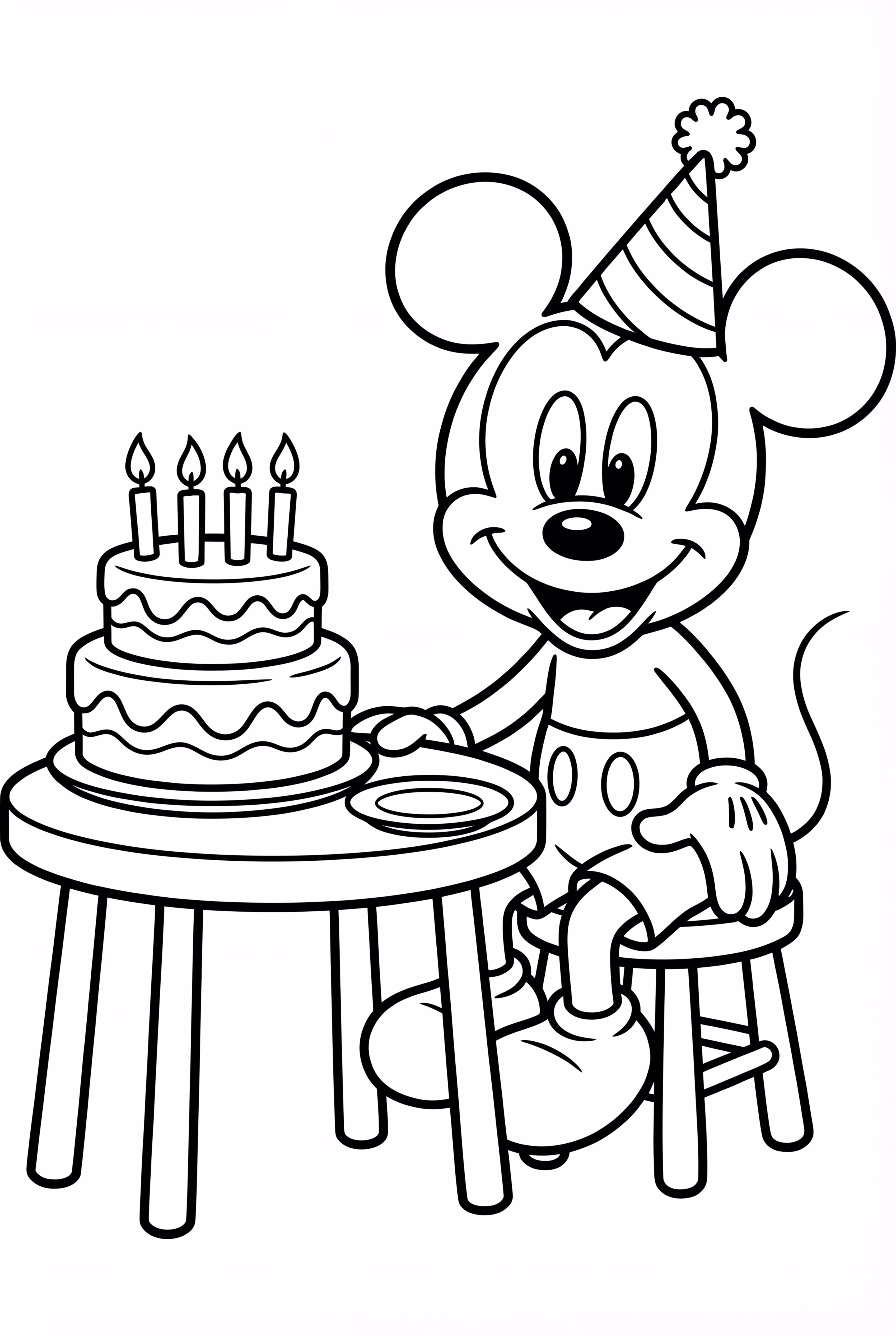 Mickey Mouse At Birthday Party Table