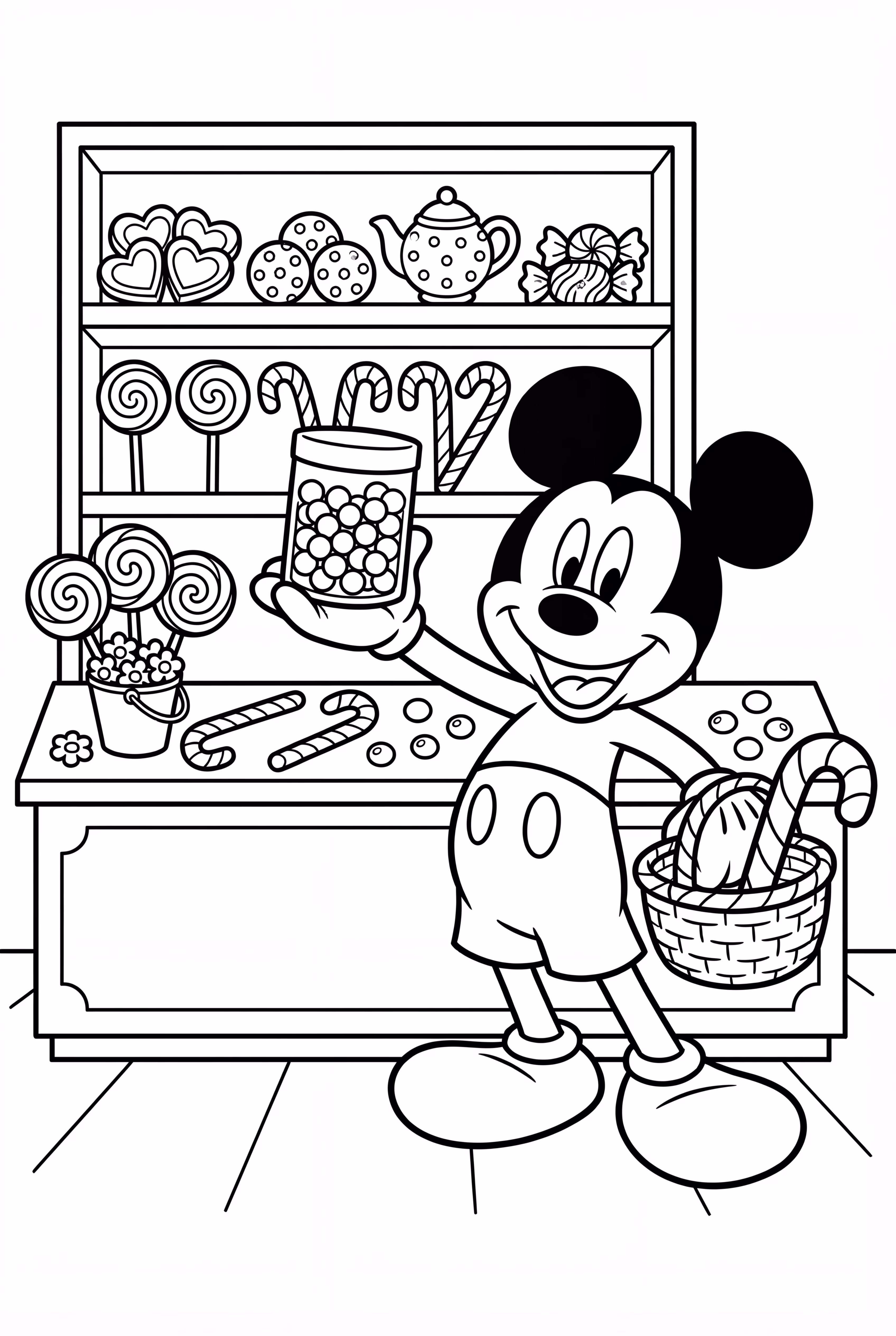 Mickey Mouse At Candy Factory