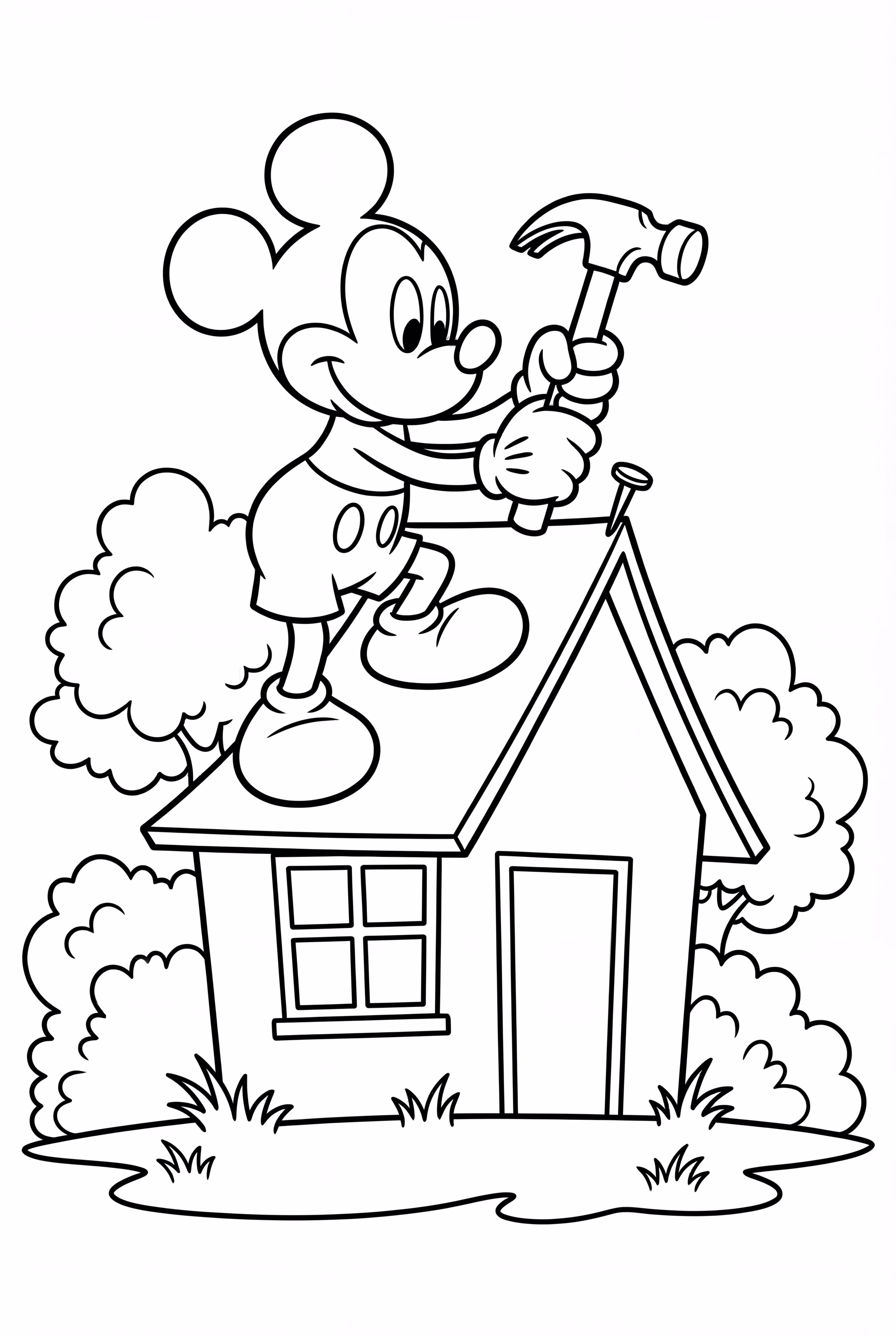 Mickey Mouse Fixing Clubhouse Roof