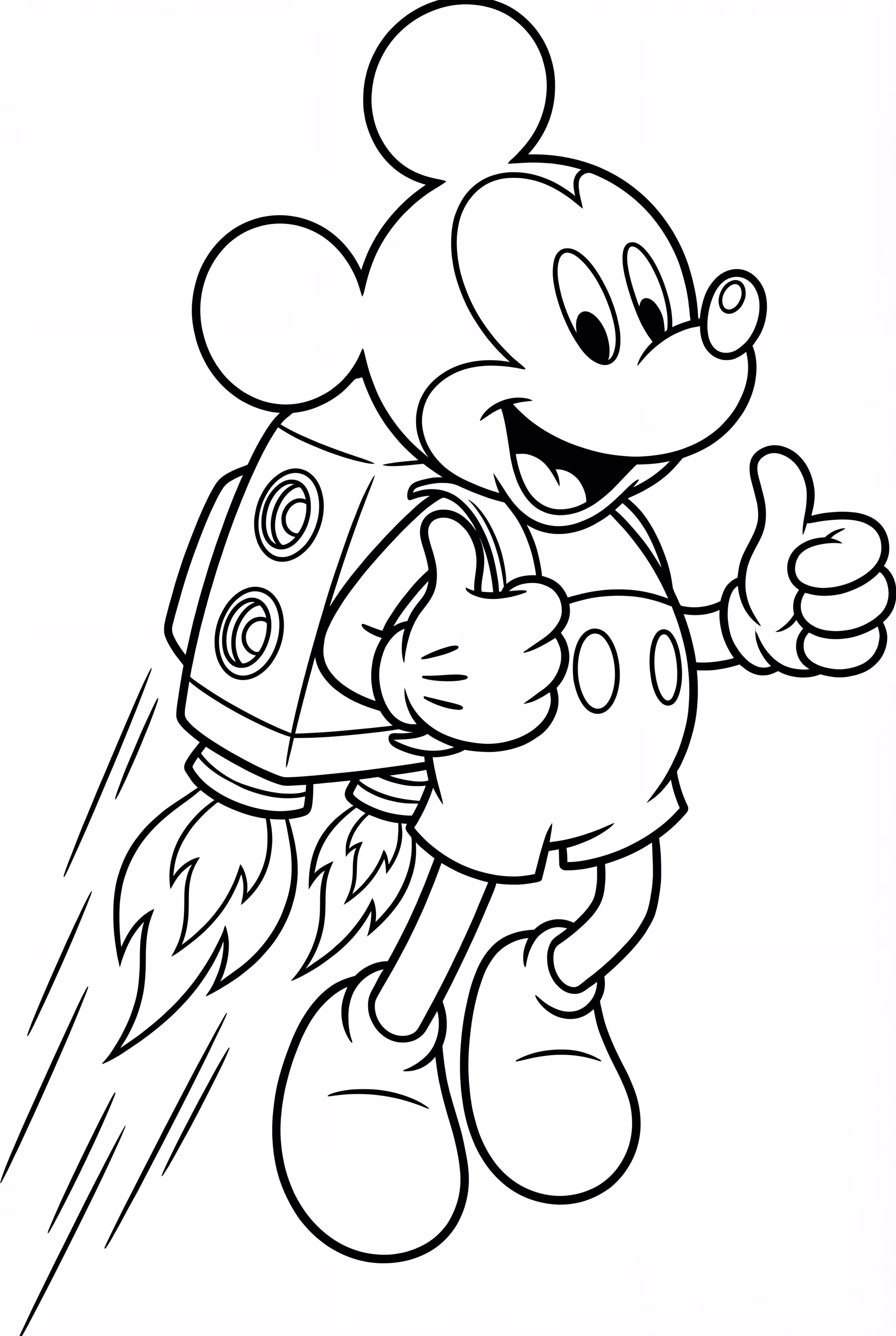 Mickey Mouse Flying With Jetpack