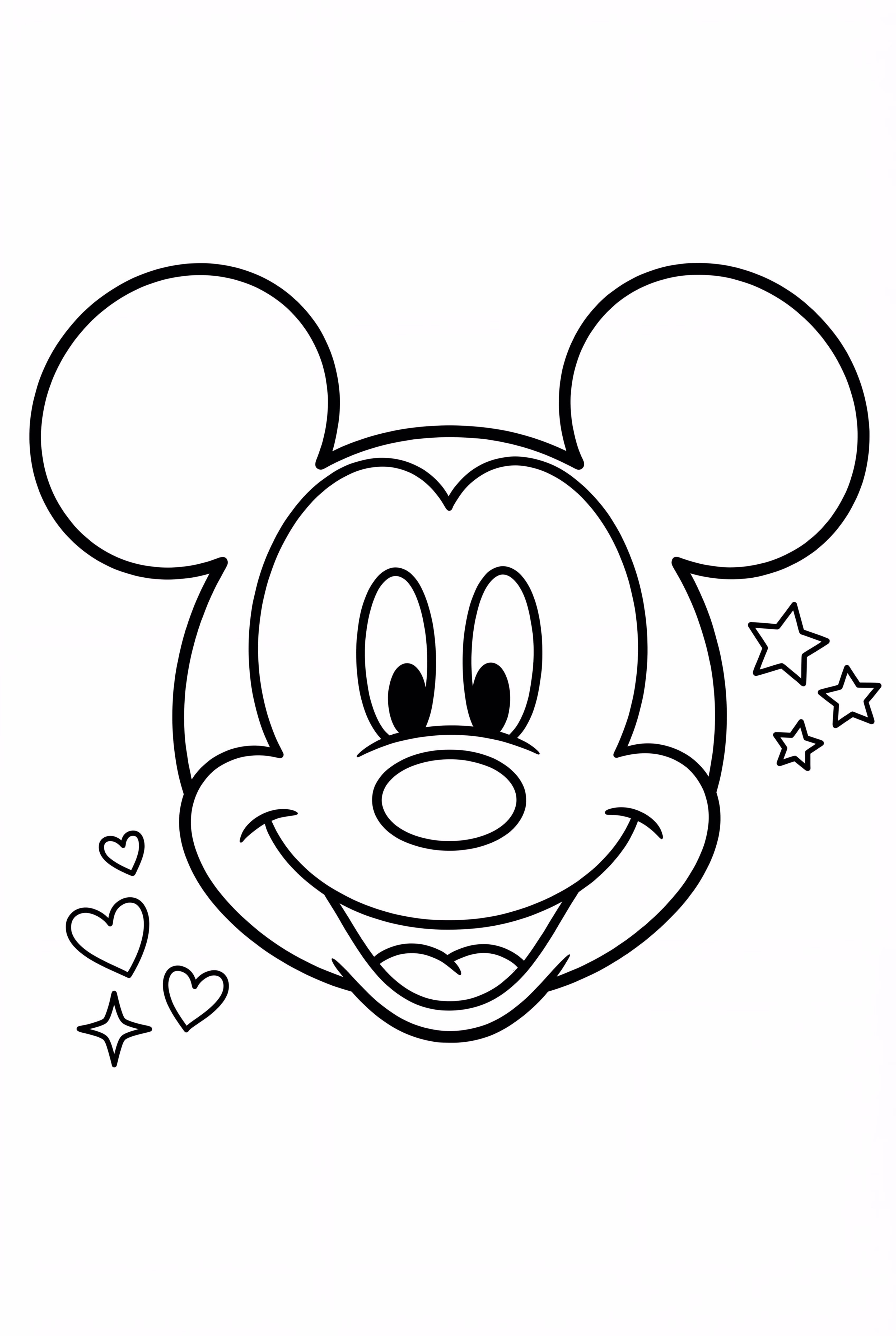 Mickey Mouse Head Silhouette Art-2