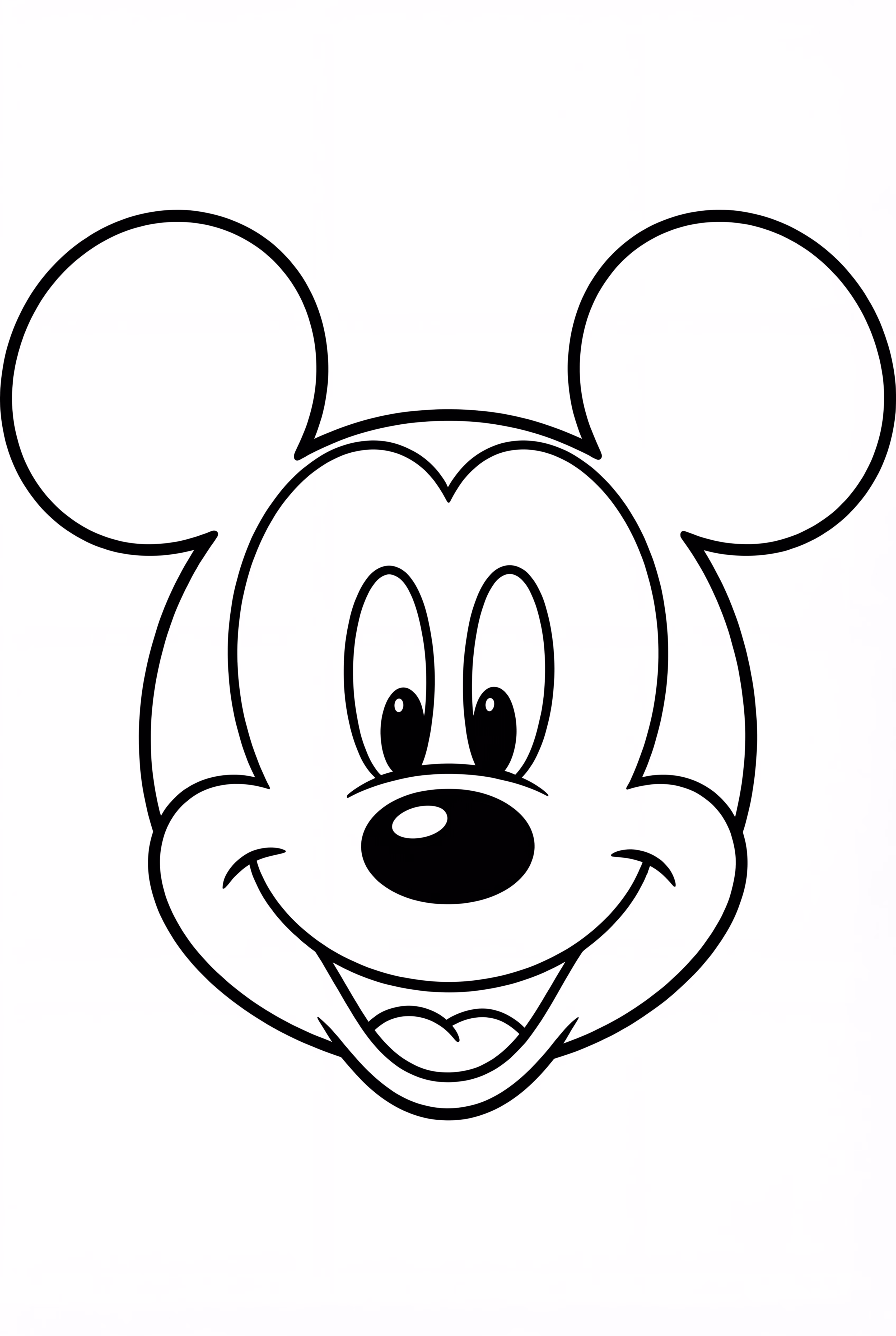 Mickey Mouse Head Silhouette Art