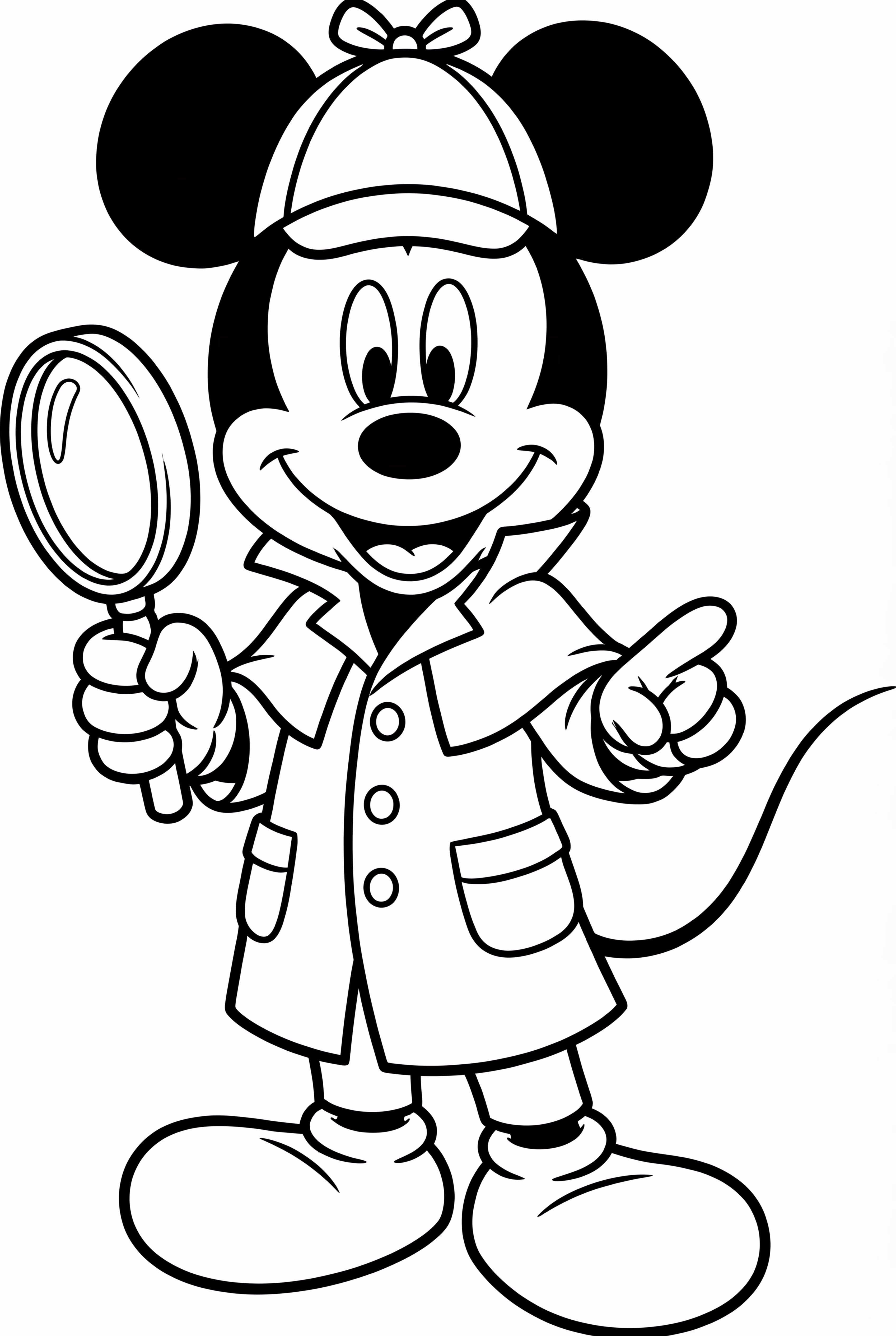 Mickey Mouse In Detective Outfit