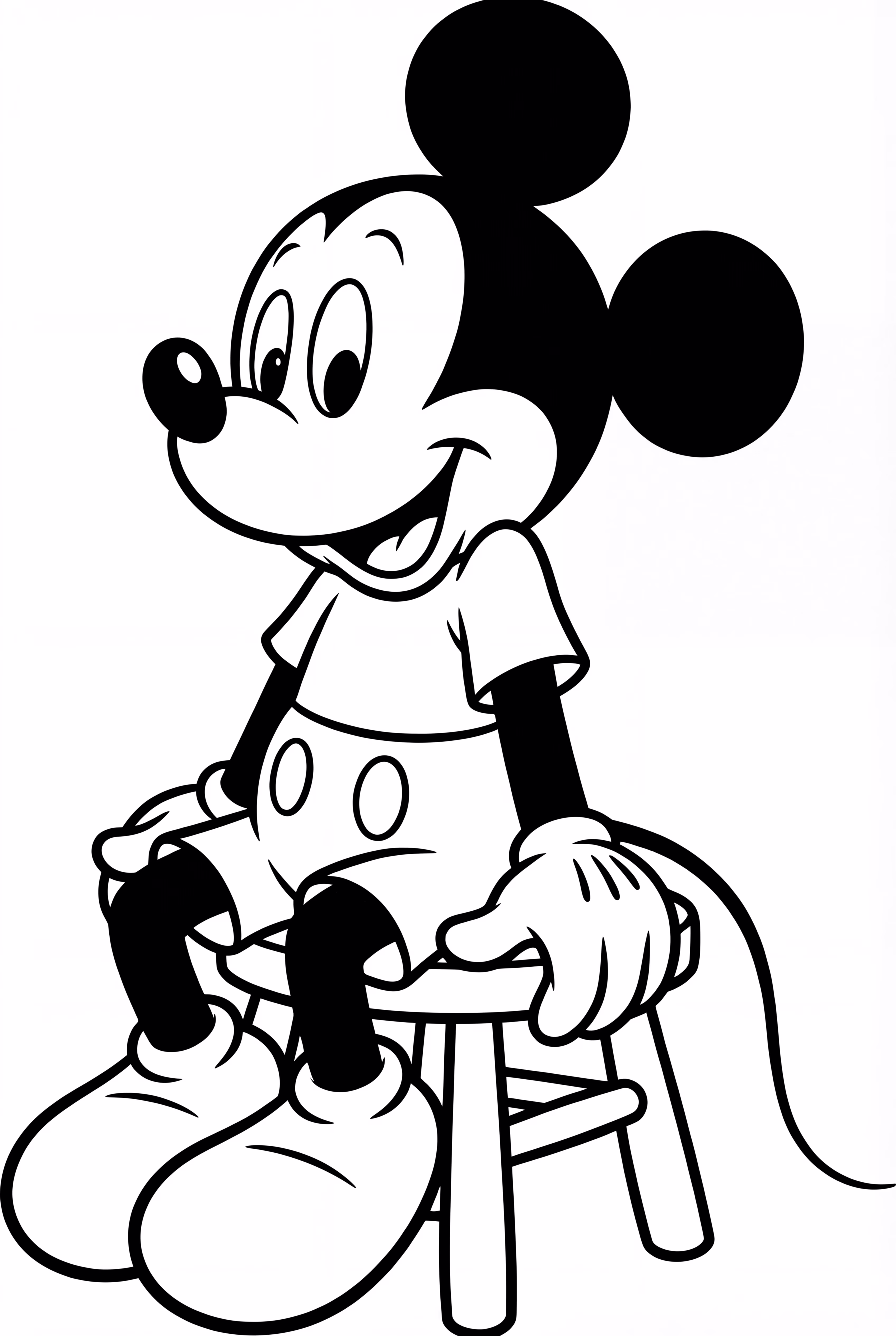 Mickey Mouse Sitting on a Chair