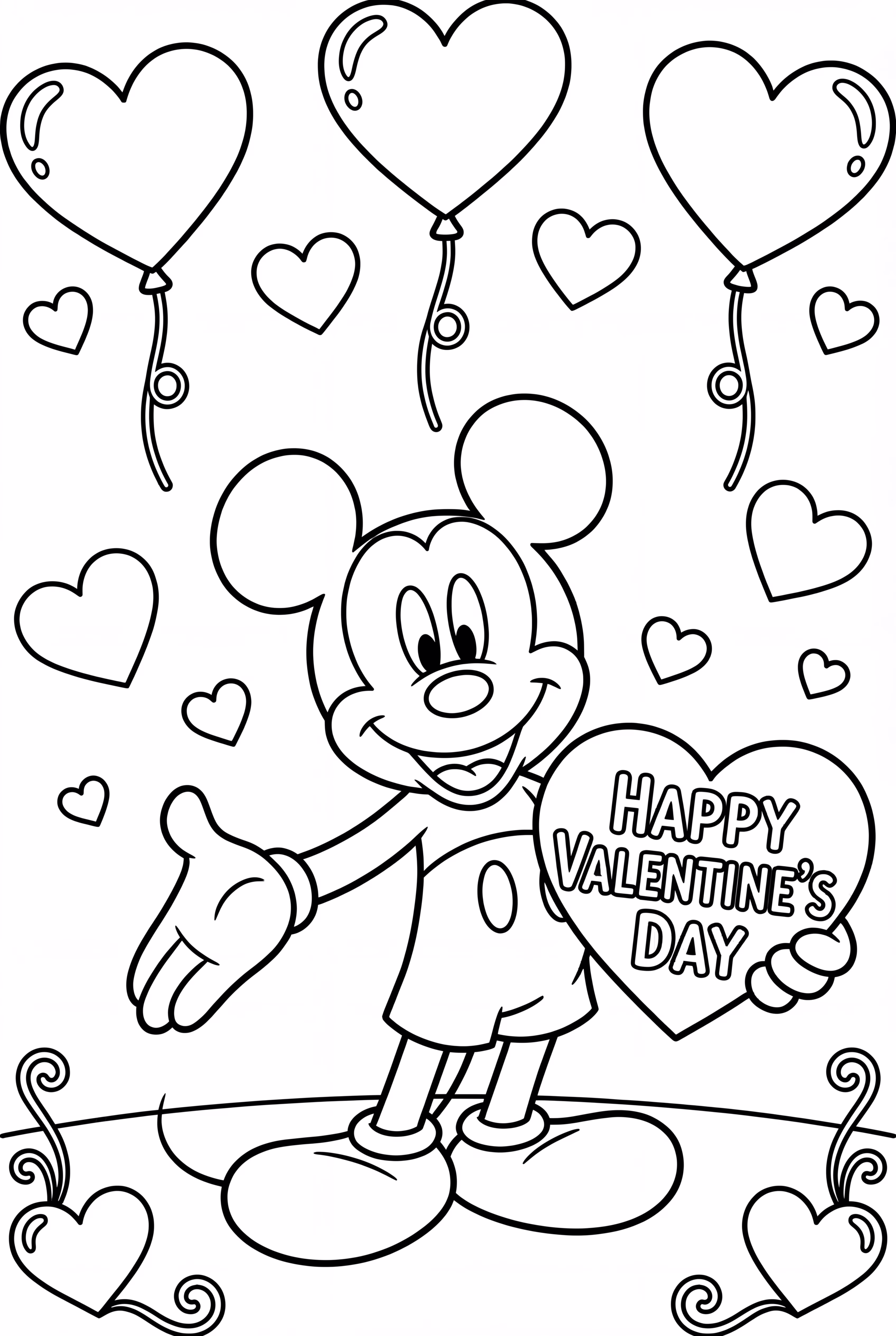 Mickey Mouse Valentines Day Romance 'Happy Valentine's Day'