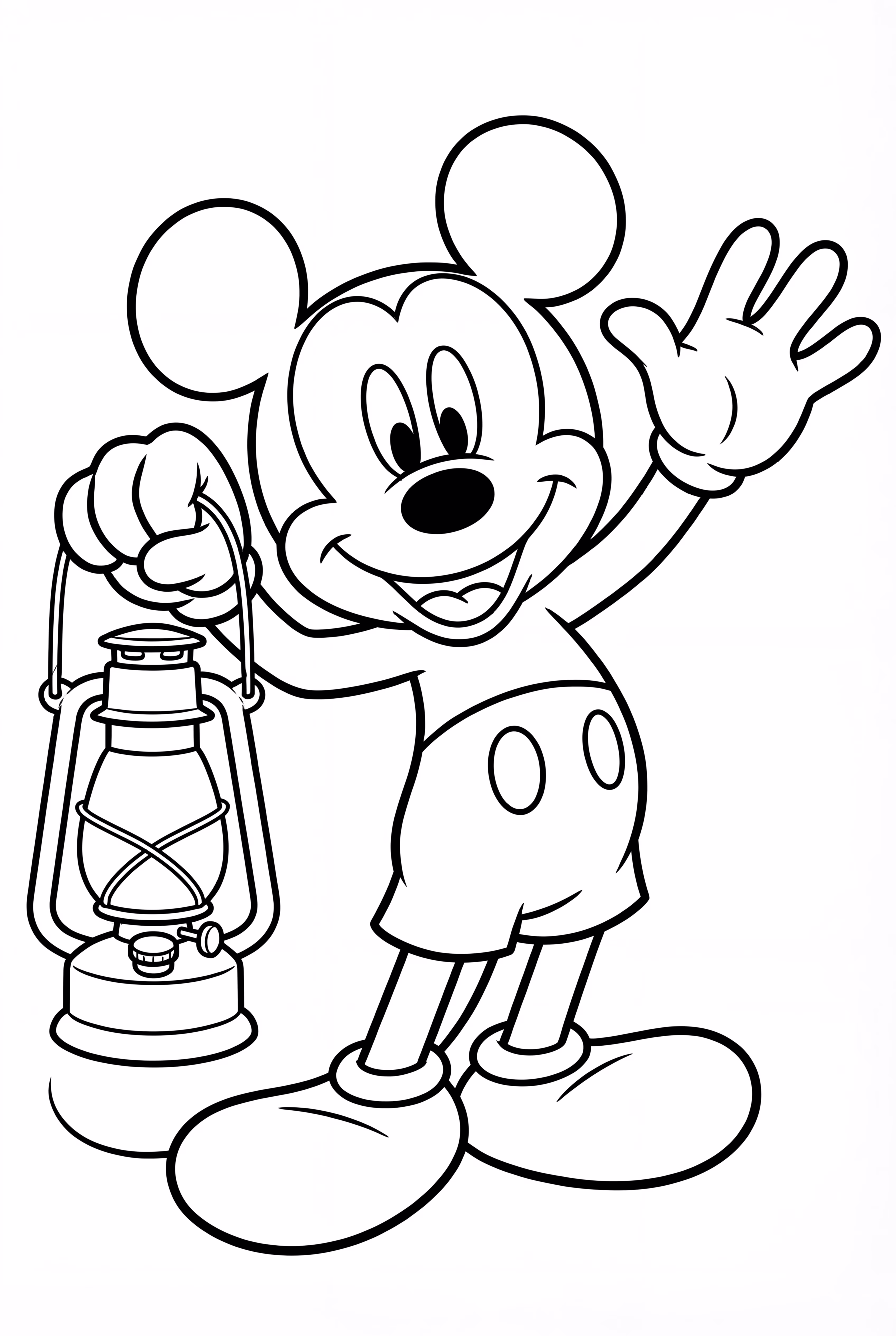 Mickey Mouse With Camping Lantern
