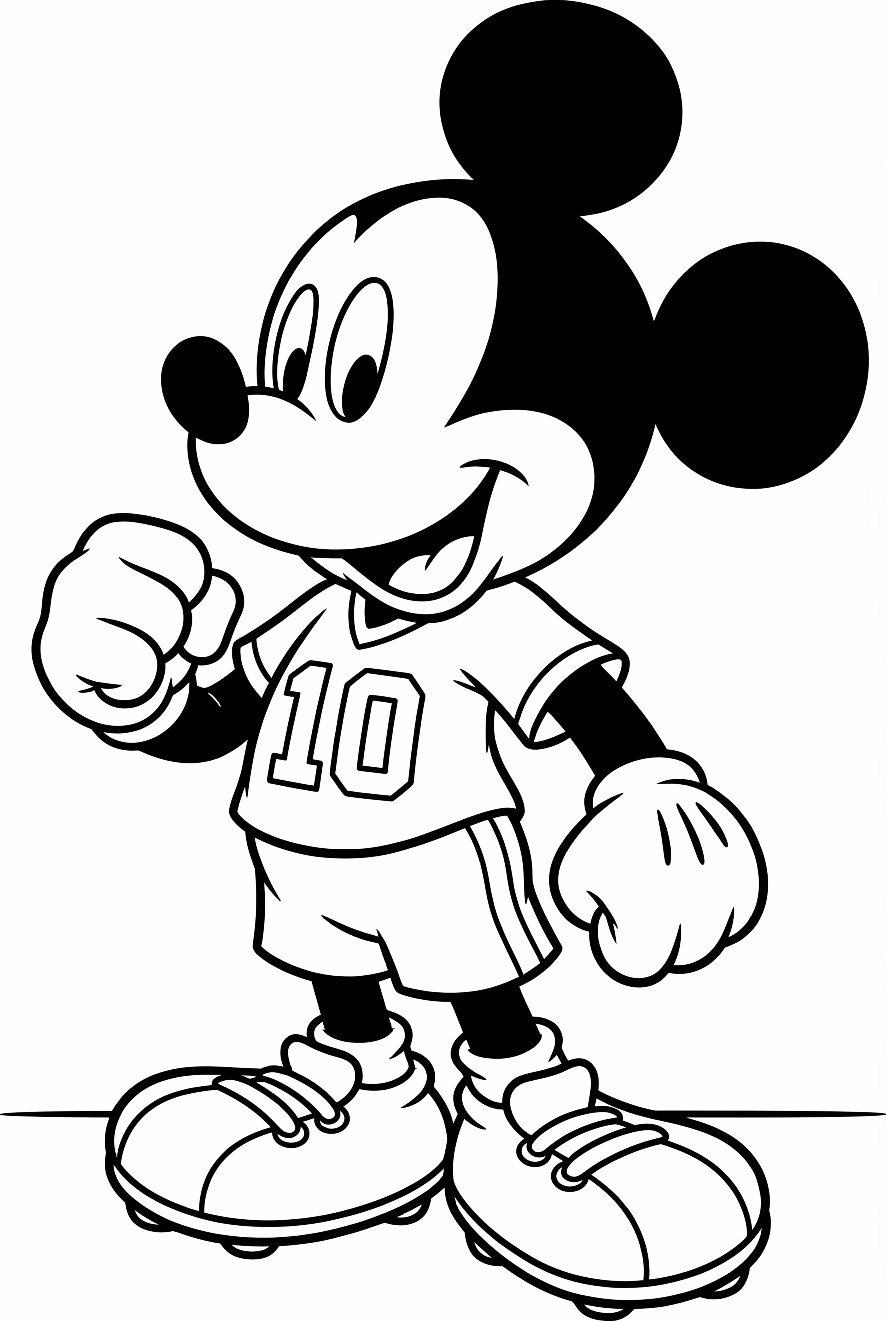 Mickey Mouse With Football Jersey