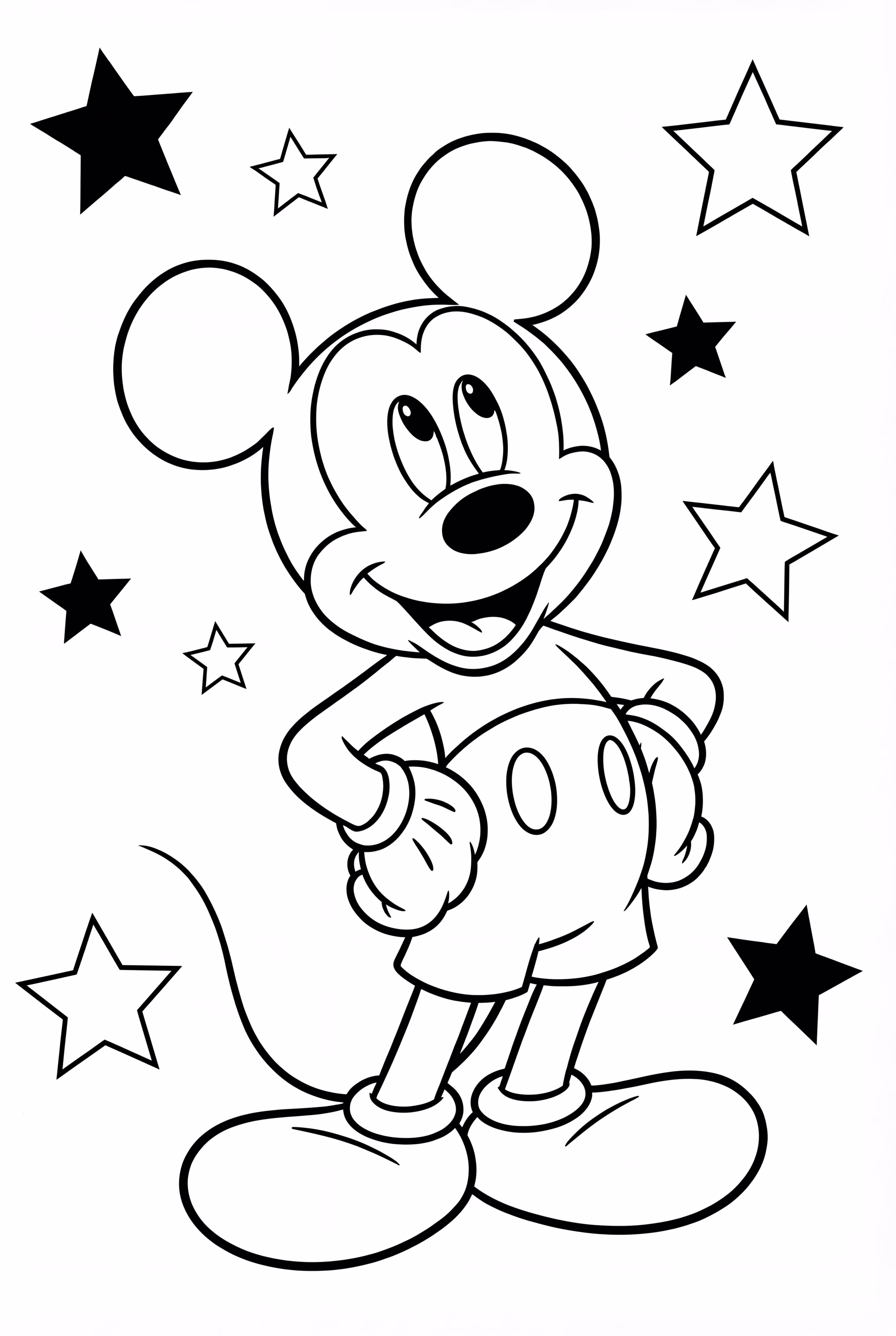 Mickey Mouse With Sparkling Stars