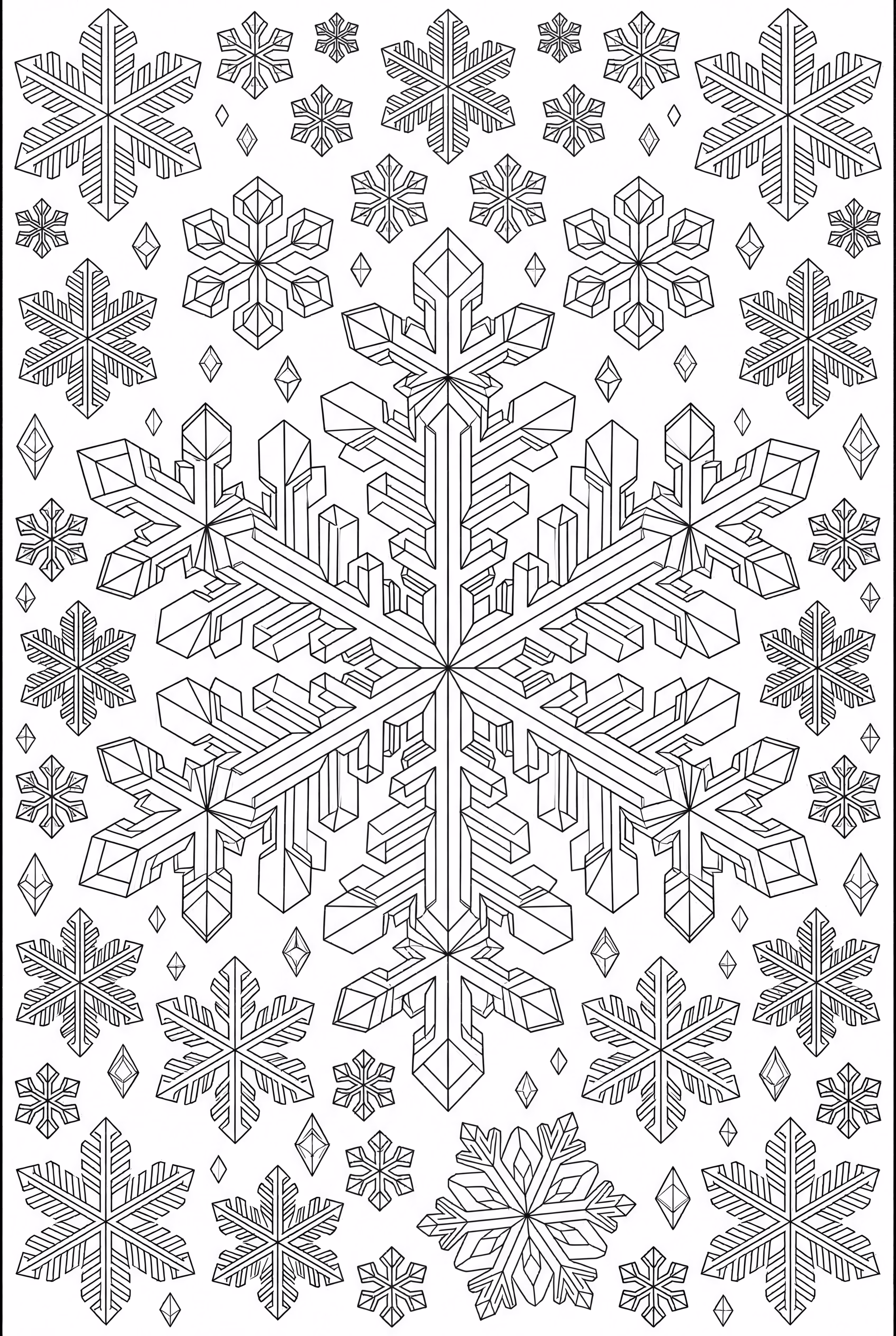 Vue Microscopique d'un Flocon de Neige