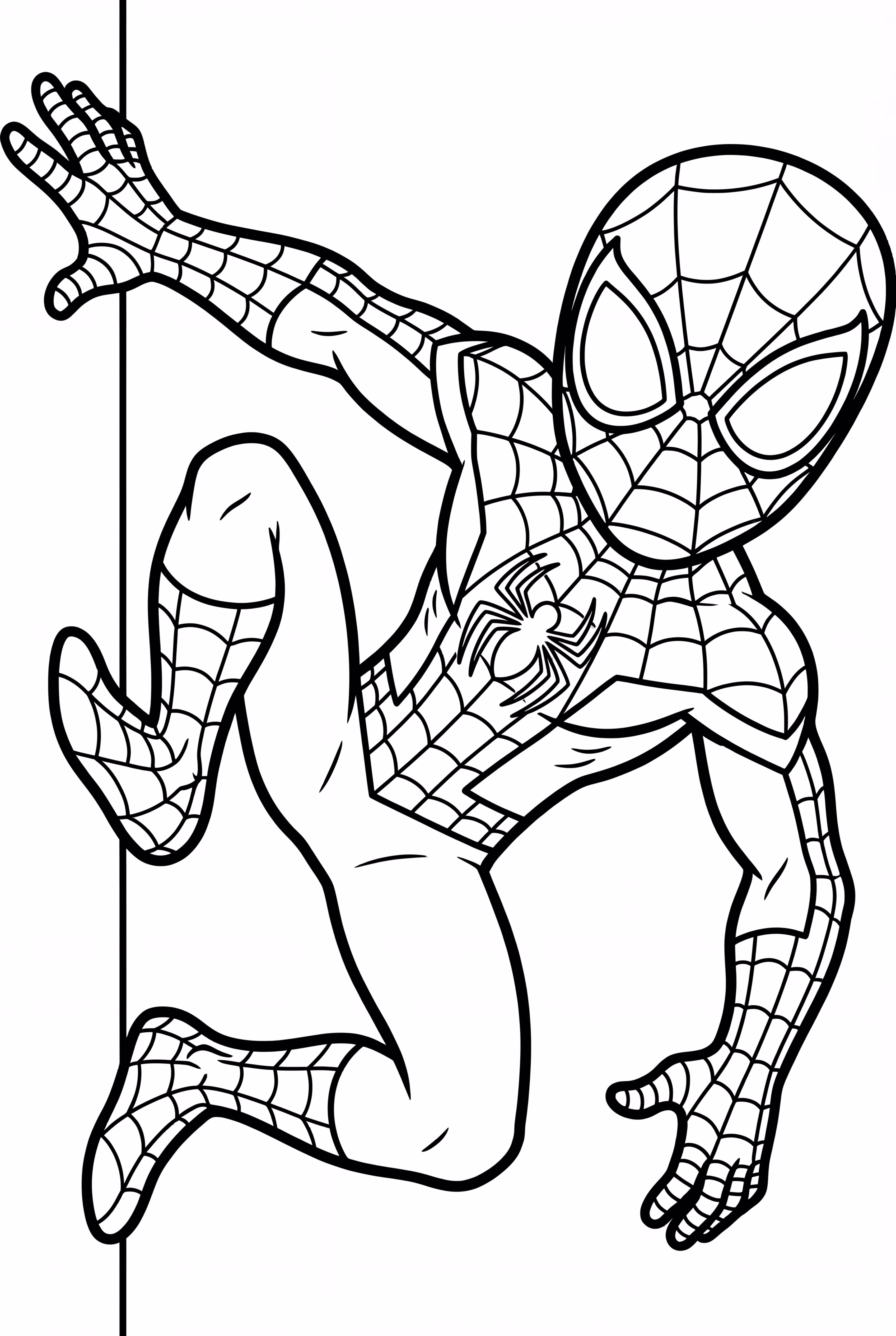 Miles Morales Clinging To Wall