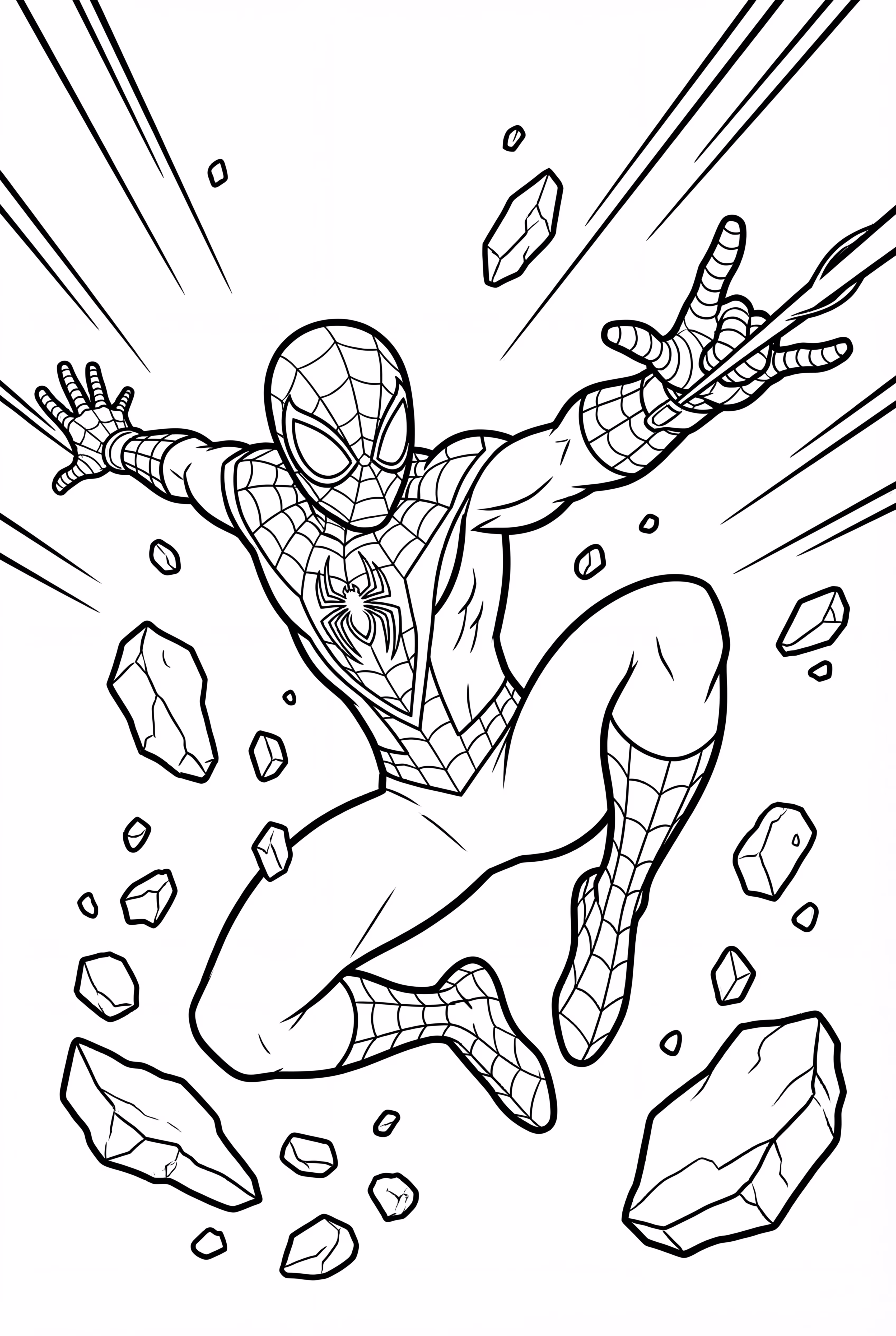 Miles Morales Deflecting Debris