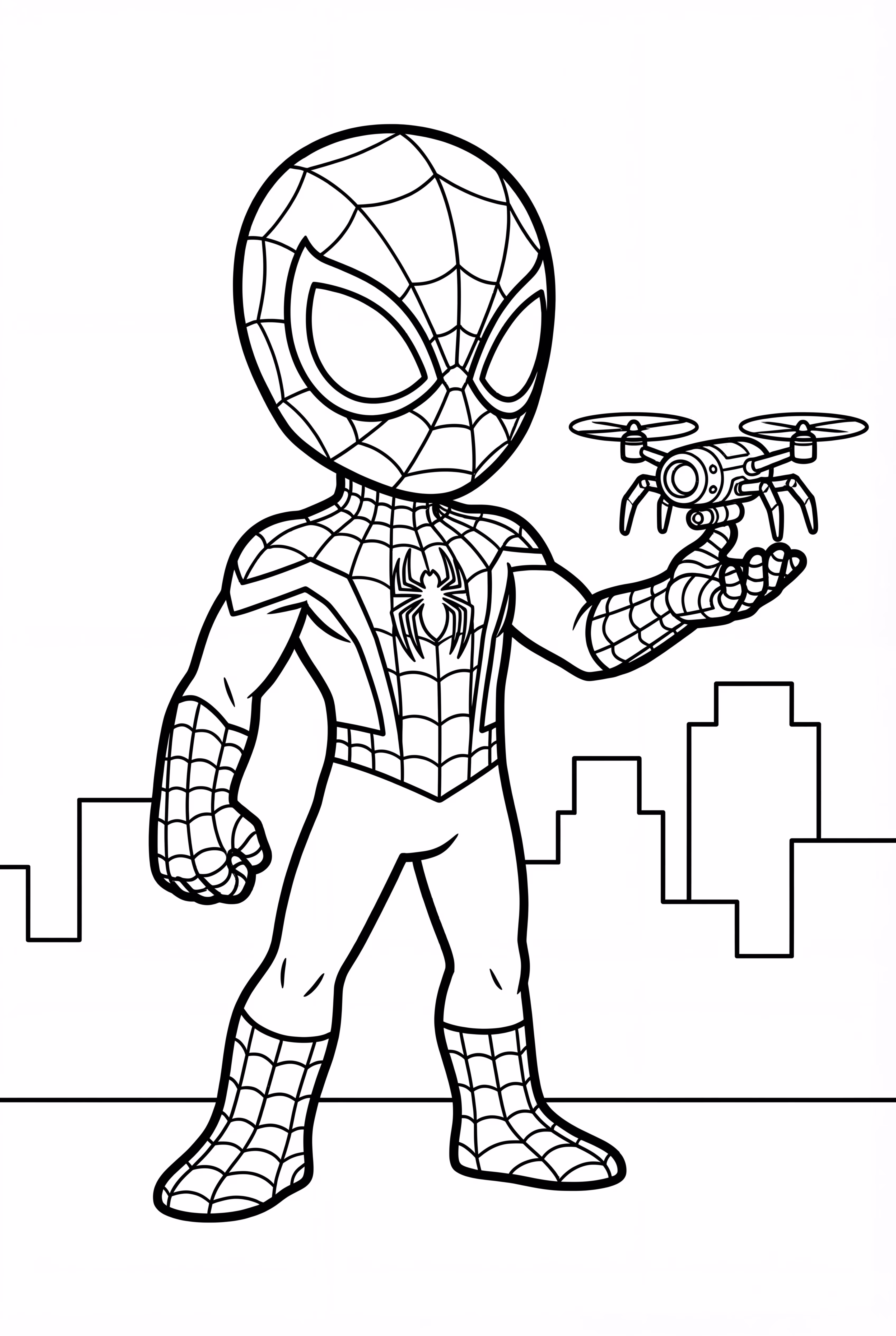 Miles Morales Holding Spider Drone