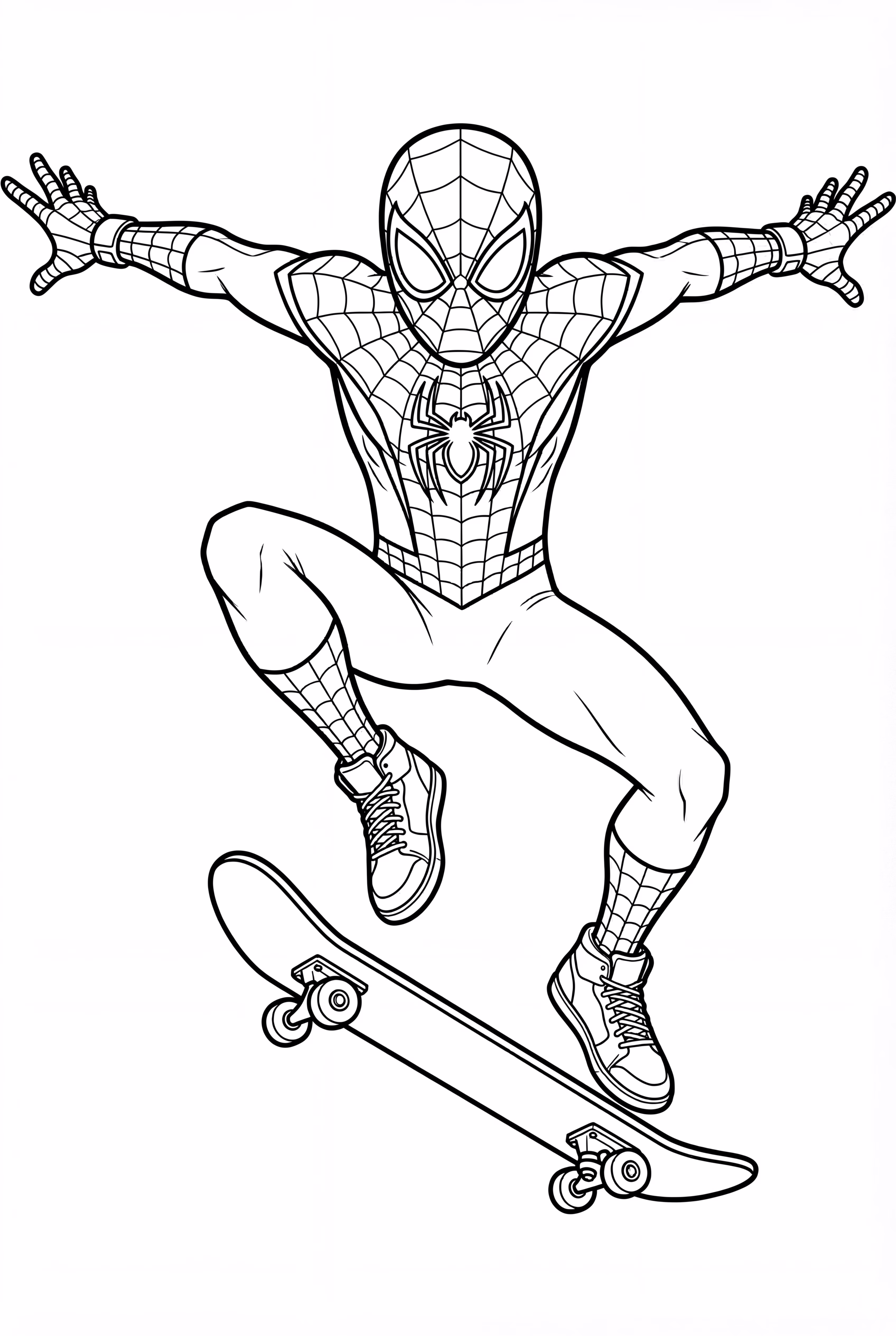 Miles Morales Riding Skateboard