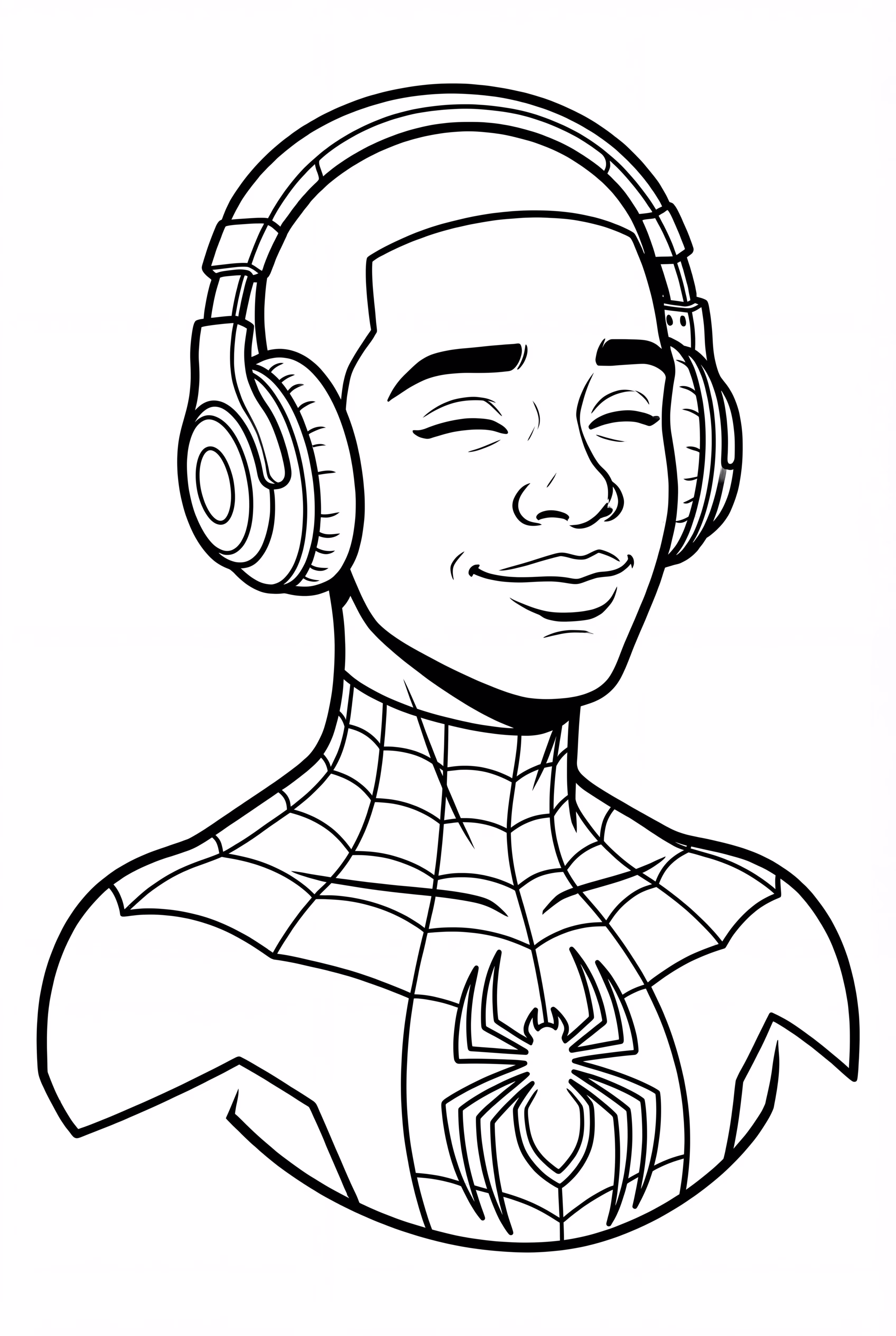 Miles Morales Unmasked With Headphones
