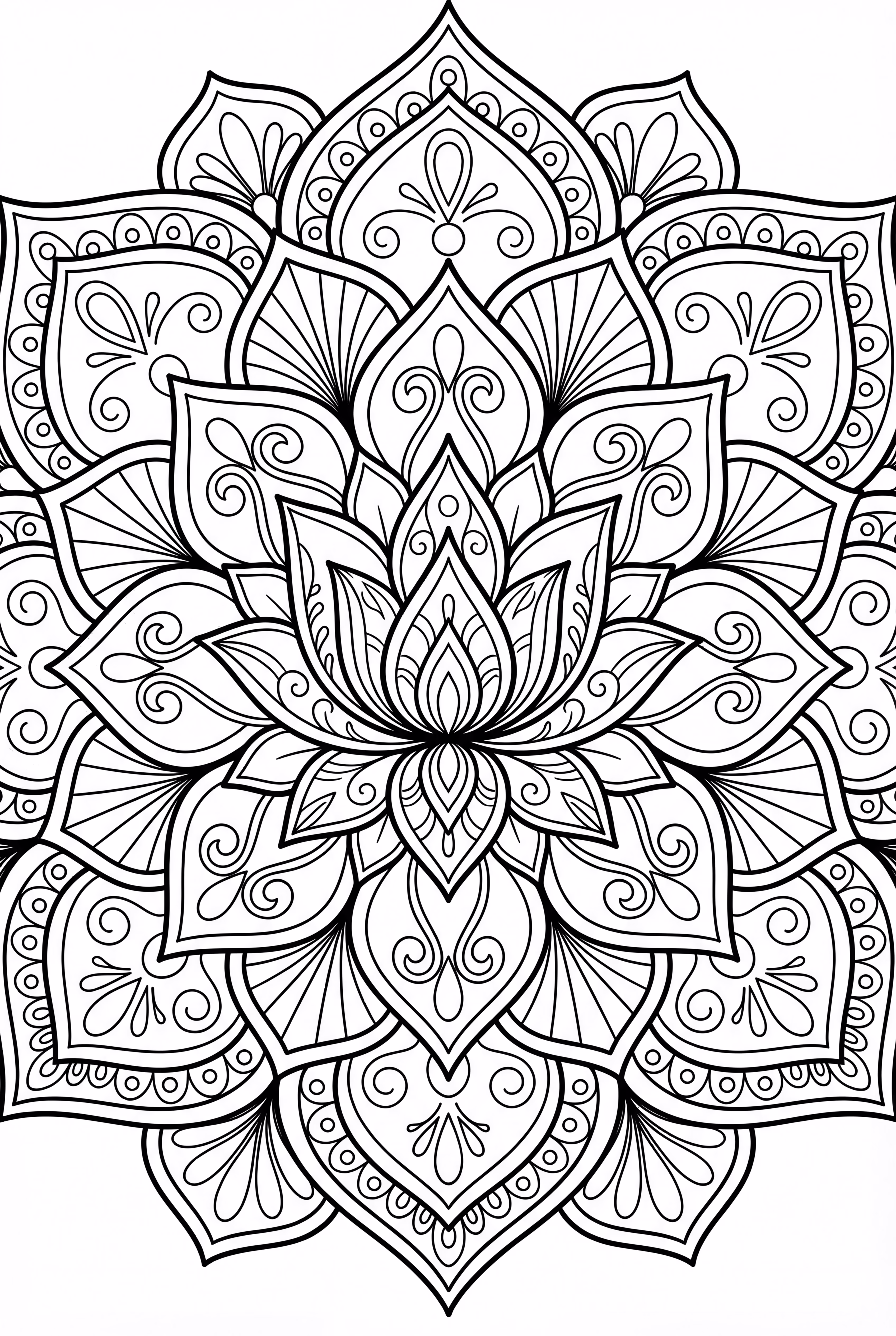 Mindfulness Mandala With Lotus Center