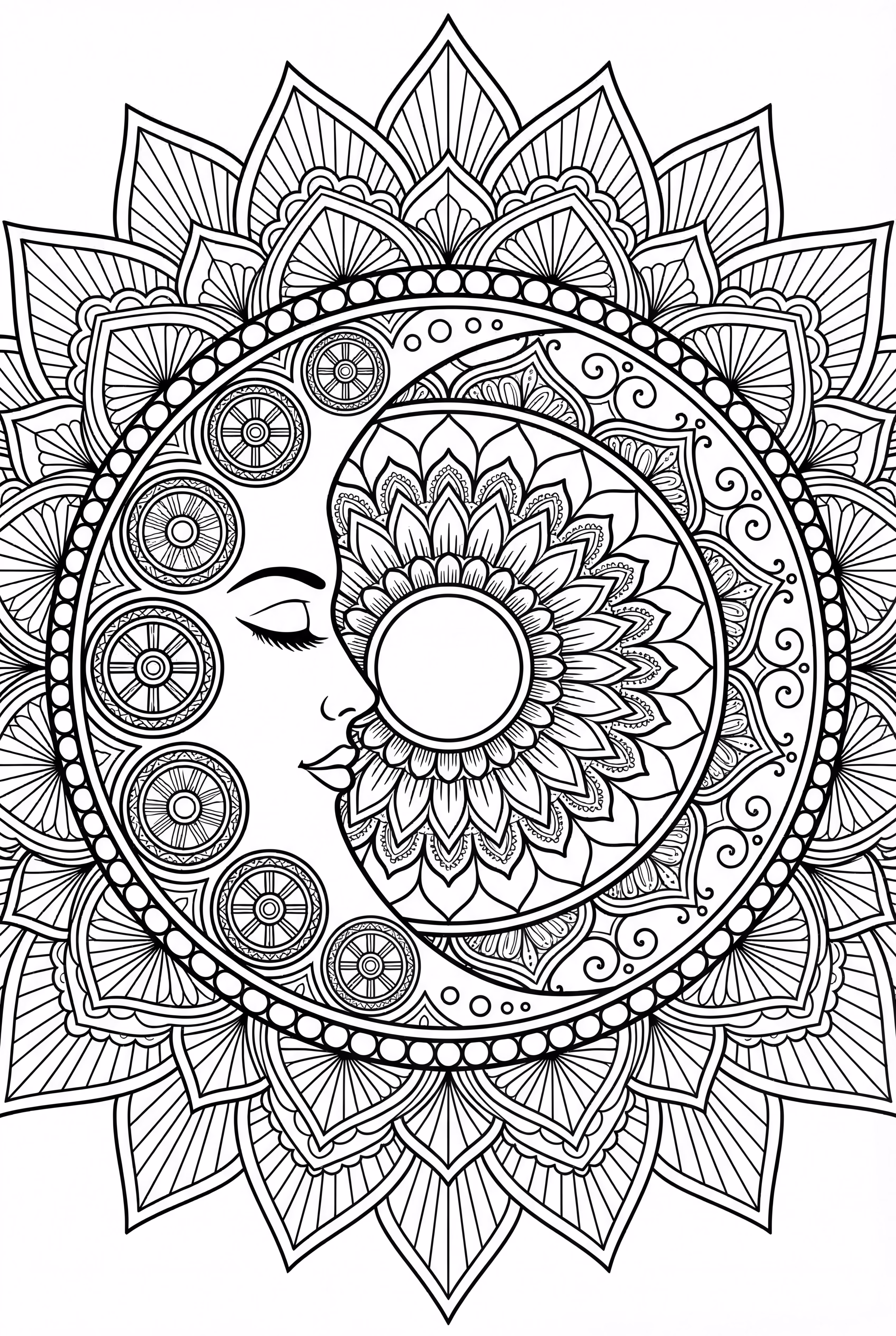 Mindfulness Sun And Moon Mandala