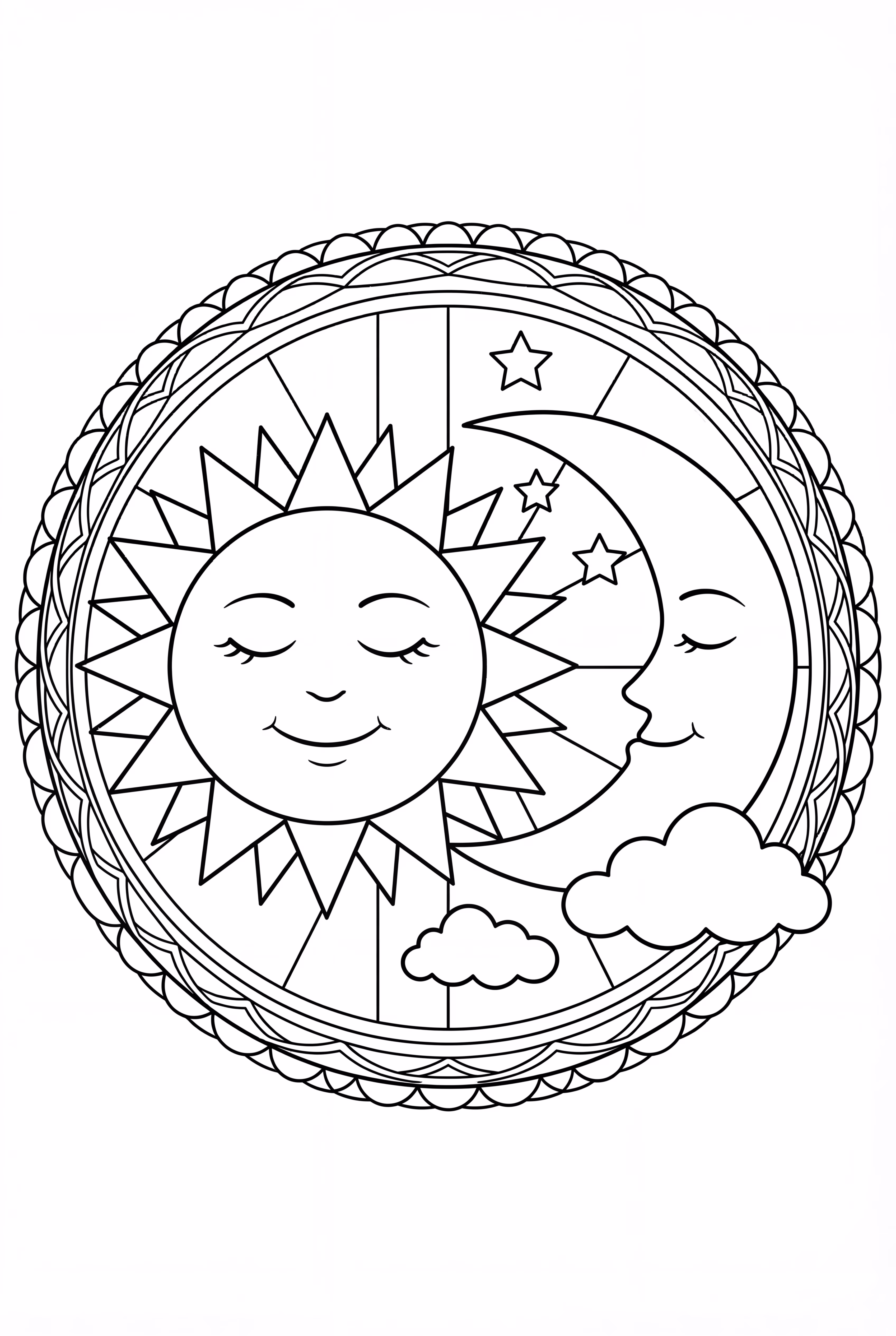 Mindfulness Sun And Moon Mandala