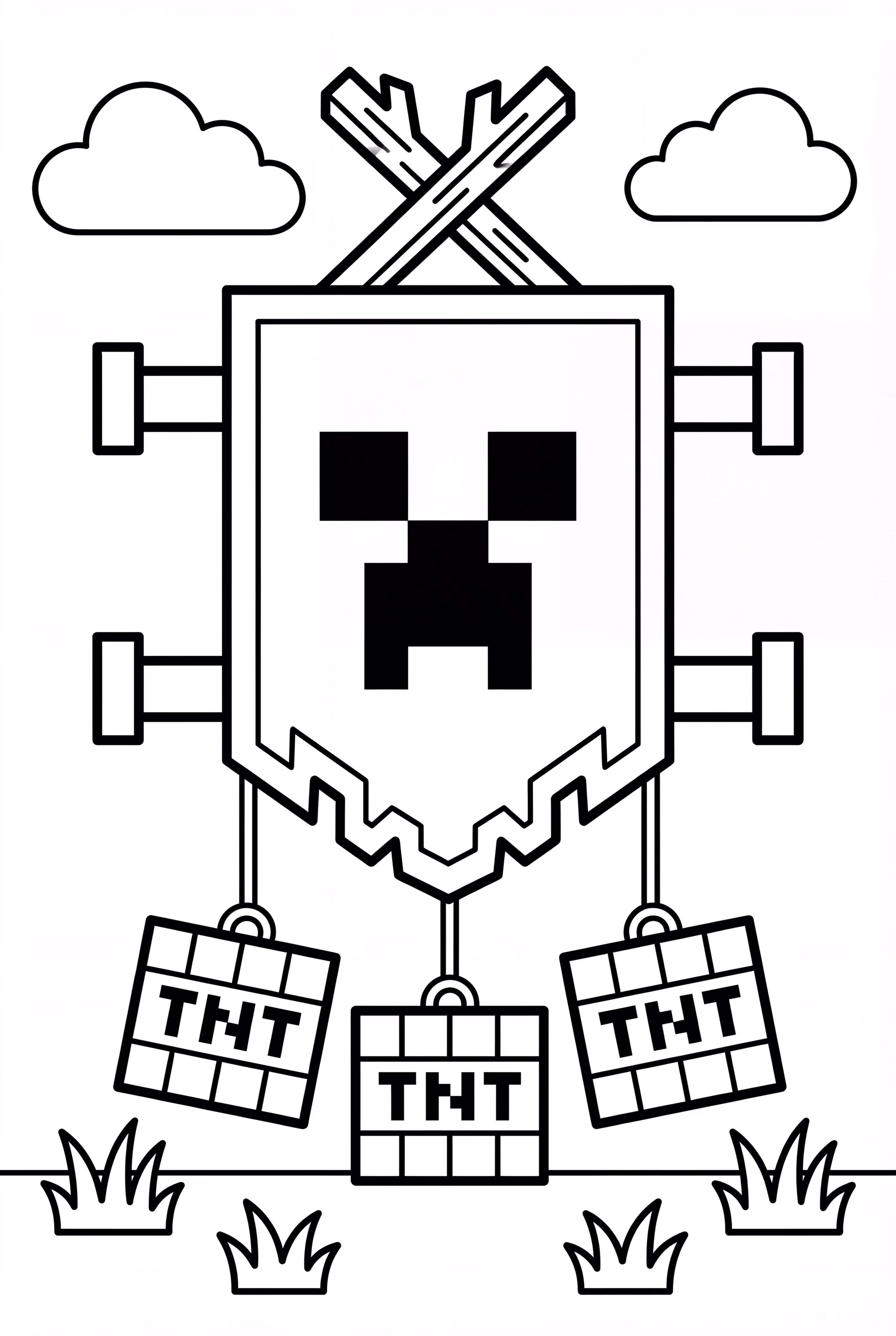 マインクラフトバナーとクリーパーの顔