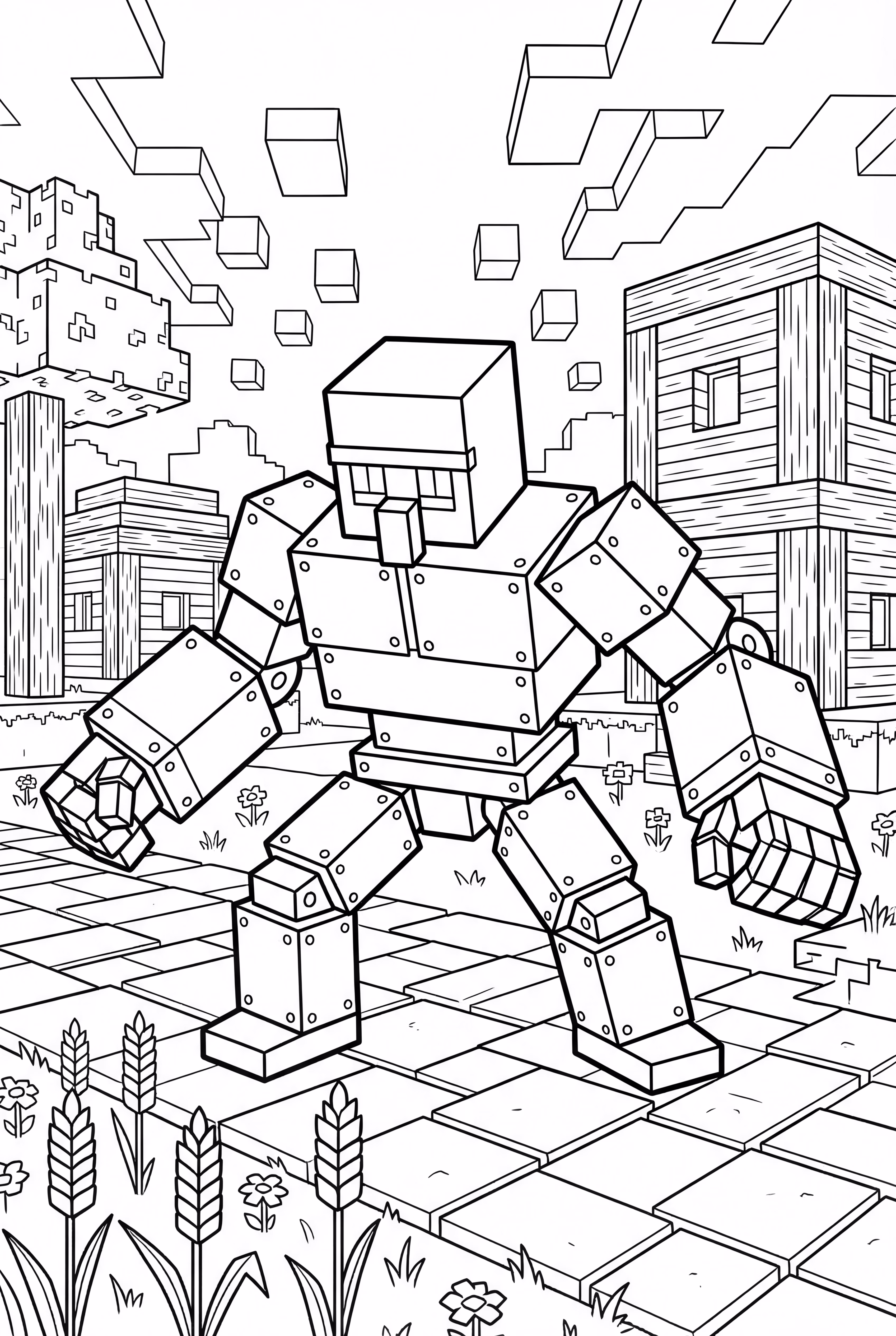 我的世界铁傀儡保护村庄