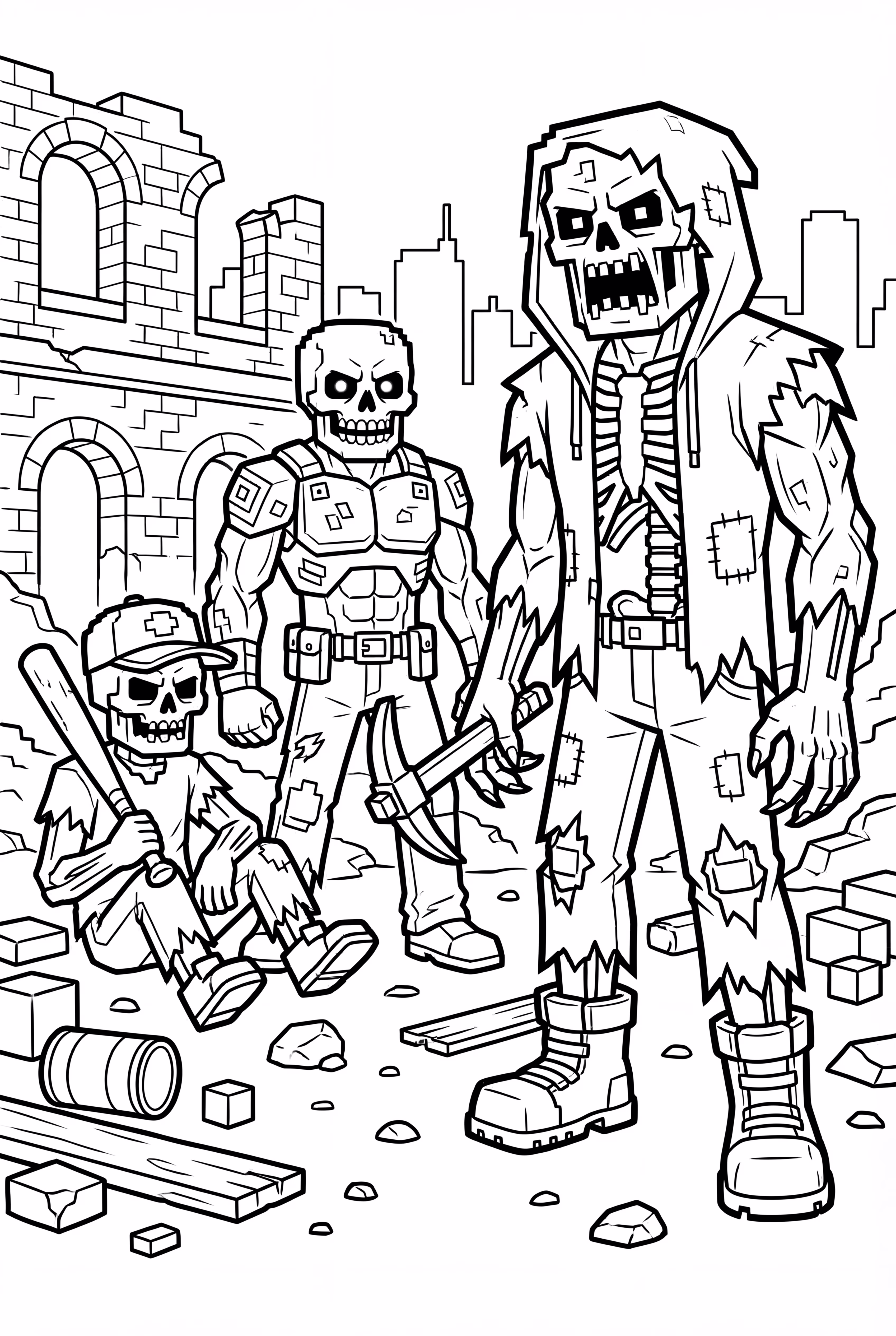 Minecraft Mutant Zombie Horde