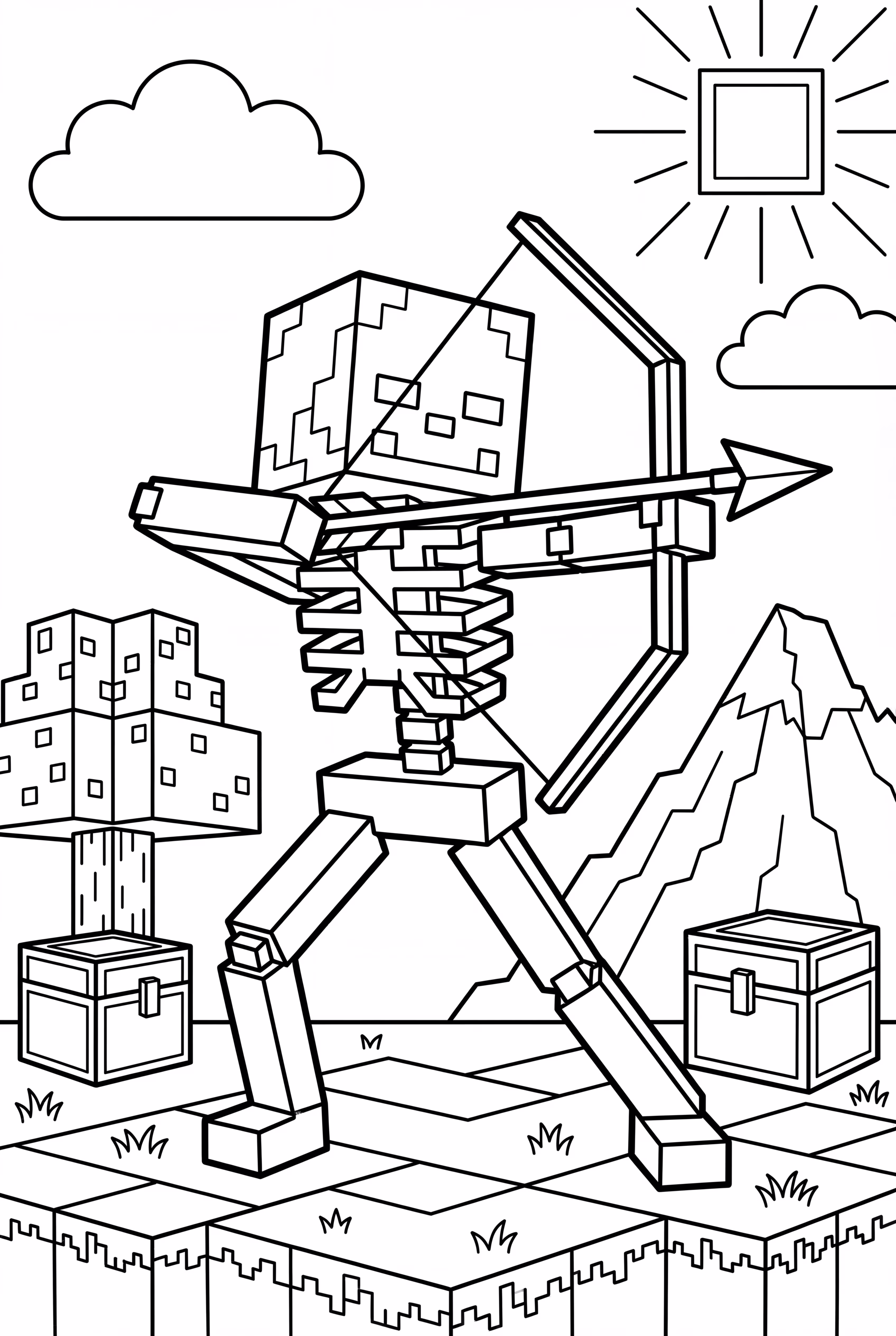 Minecraft Skeleton Archer Shooting Arrow