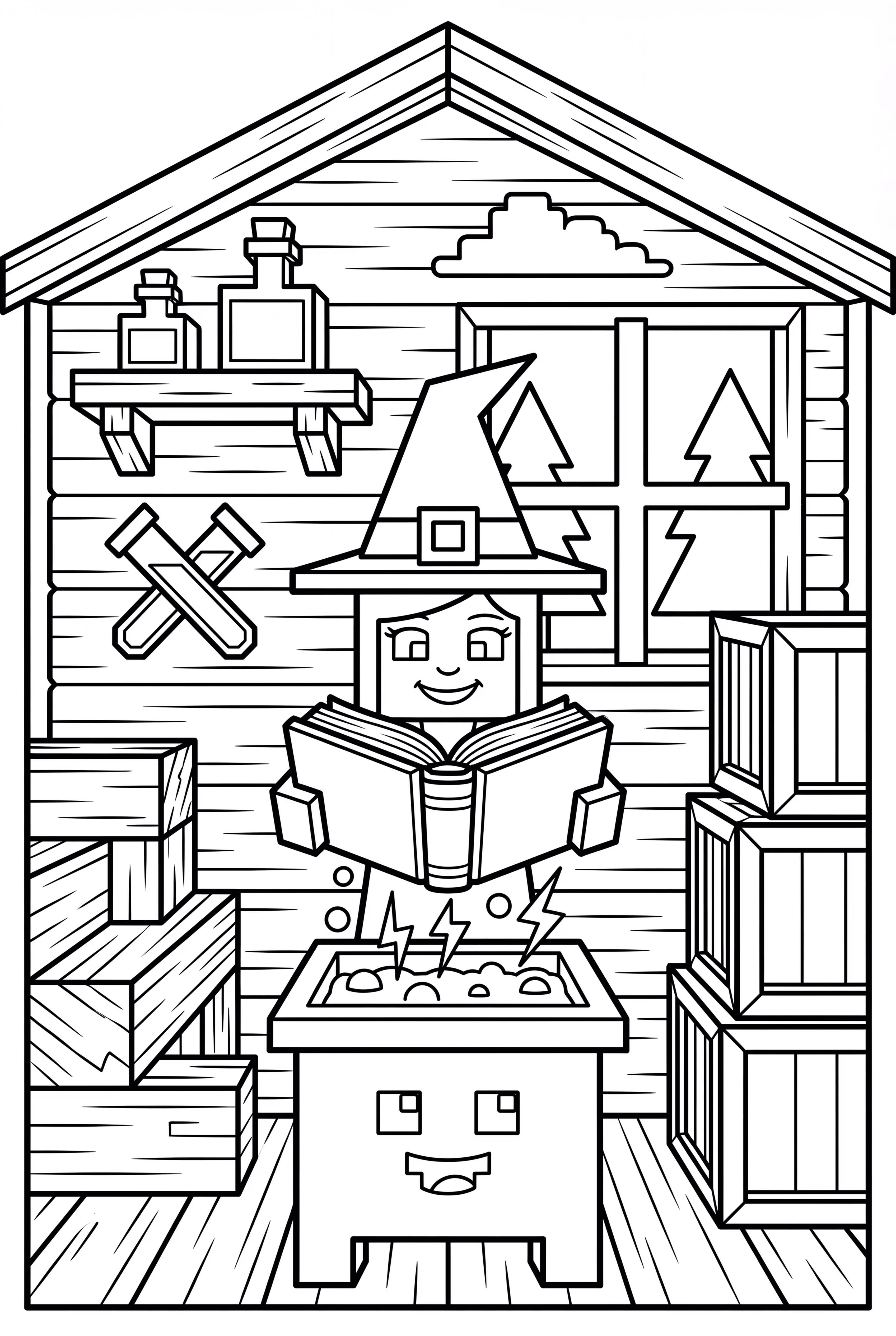 Minecraft Witch Brewing Potions