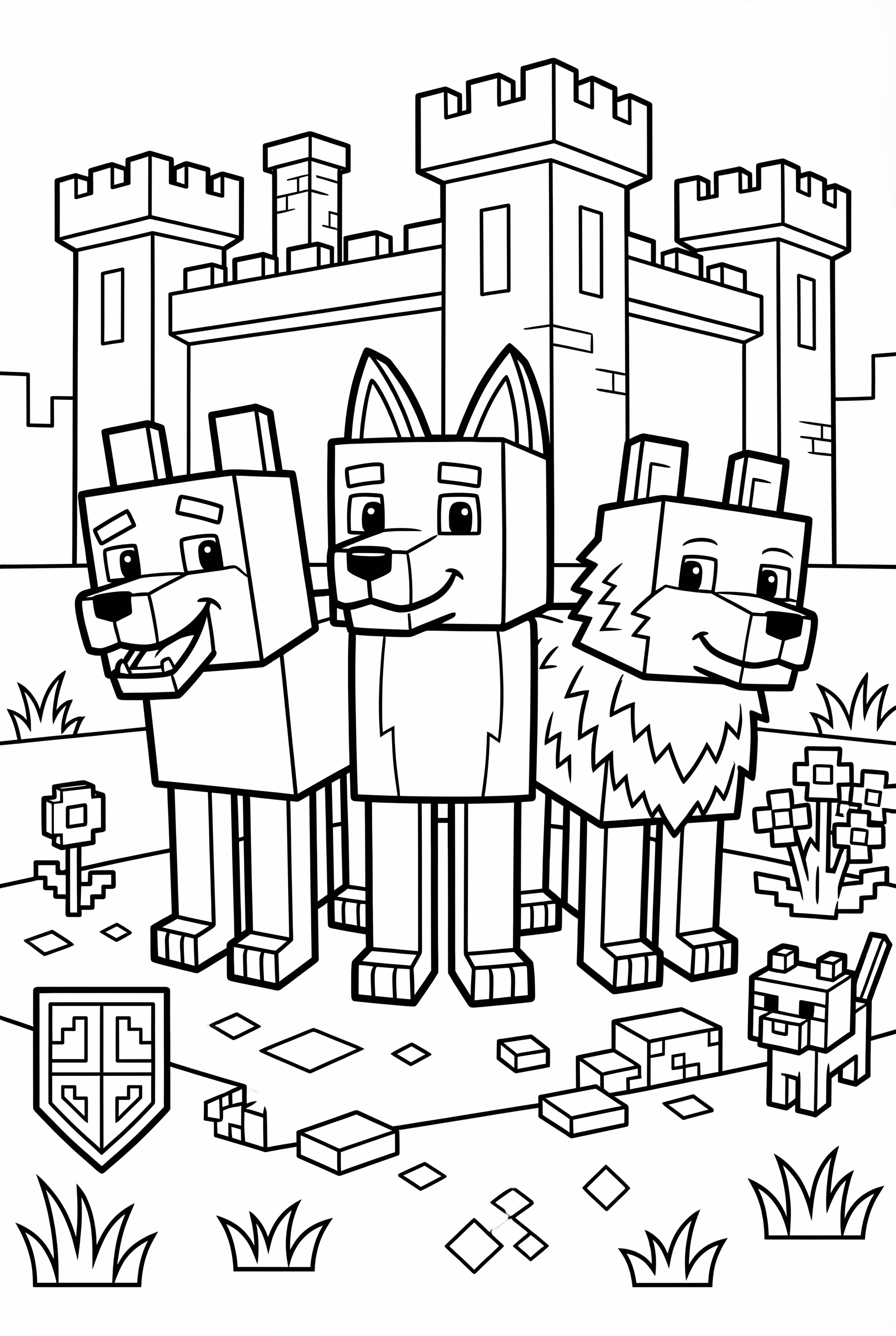 Minecraft Wolf Pack