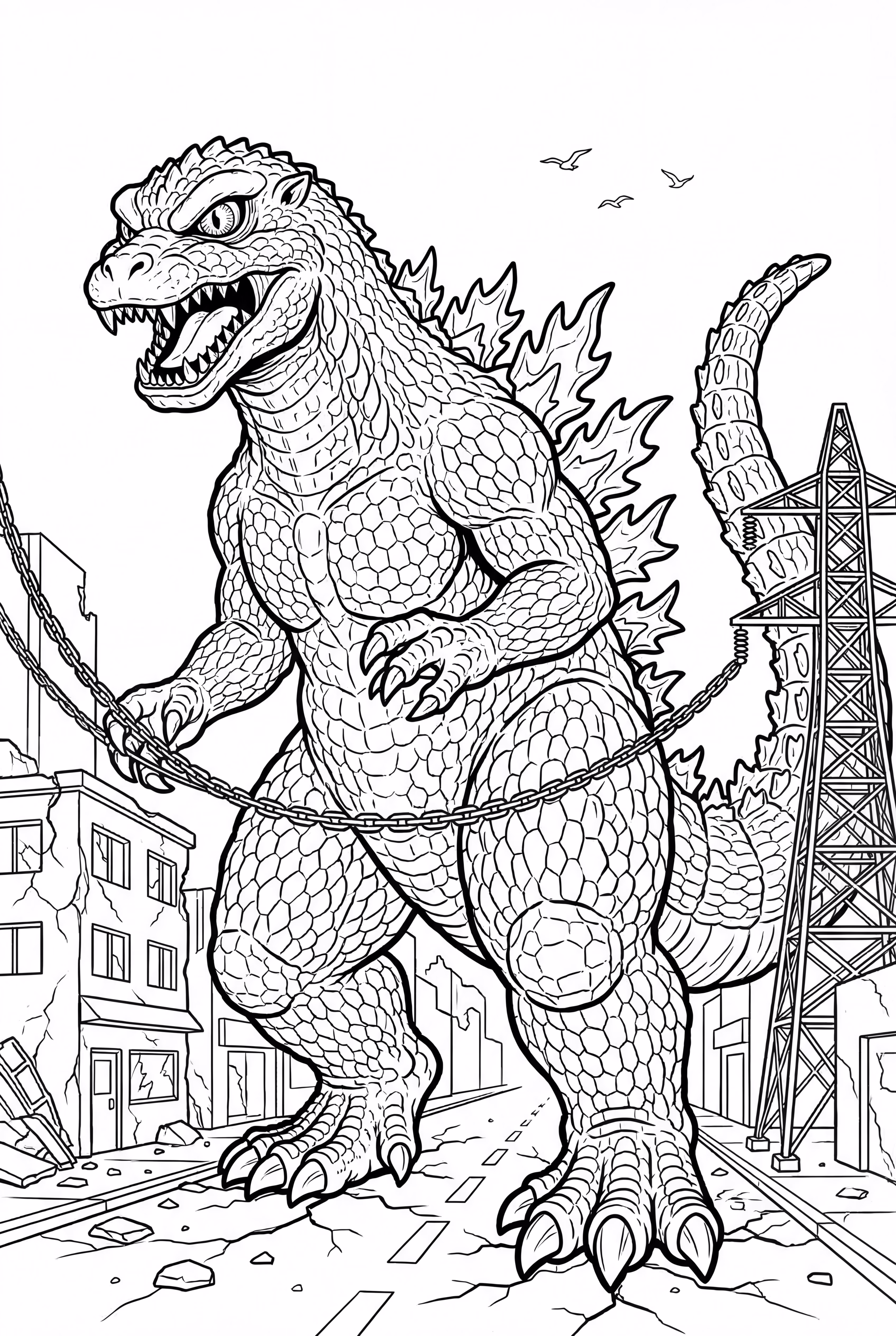 mini godzilla walking