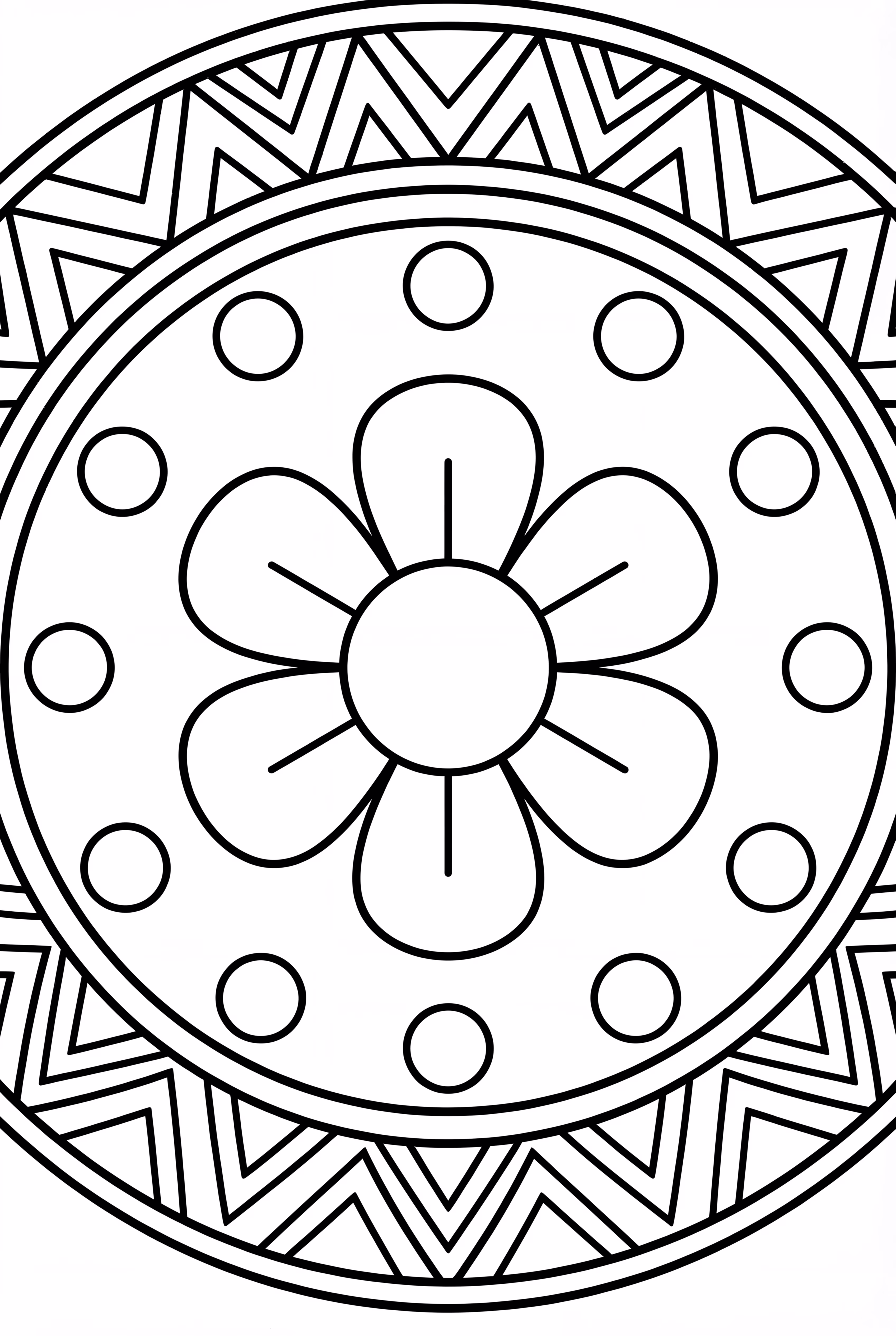 Mini Mandala mit filigranen Linien