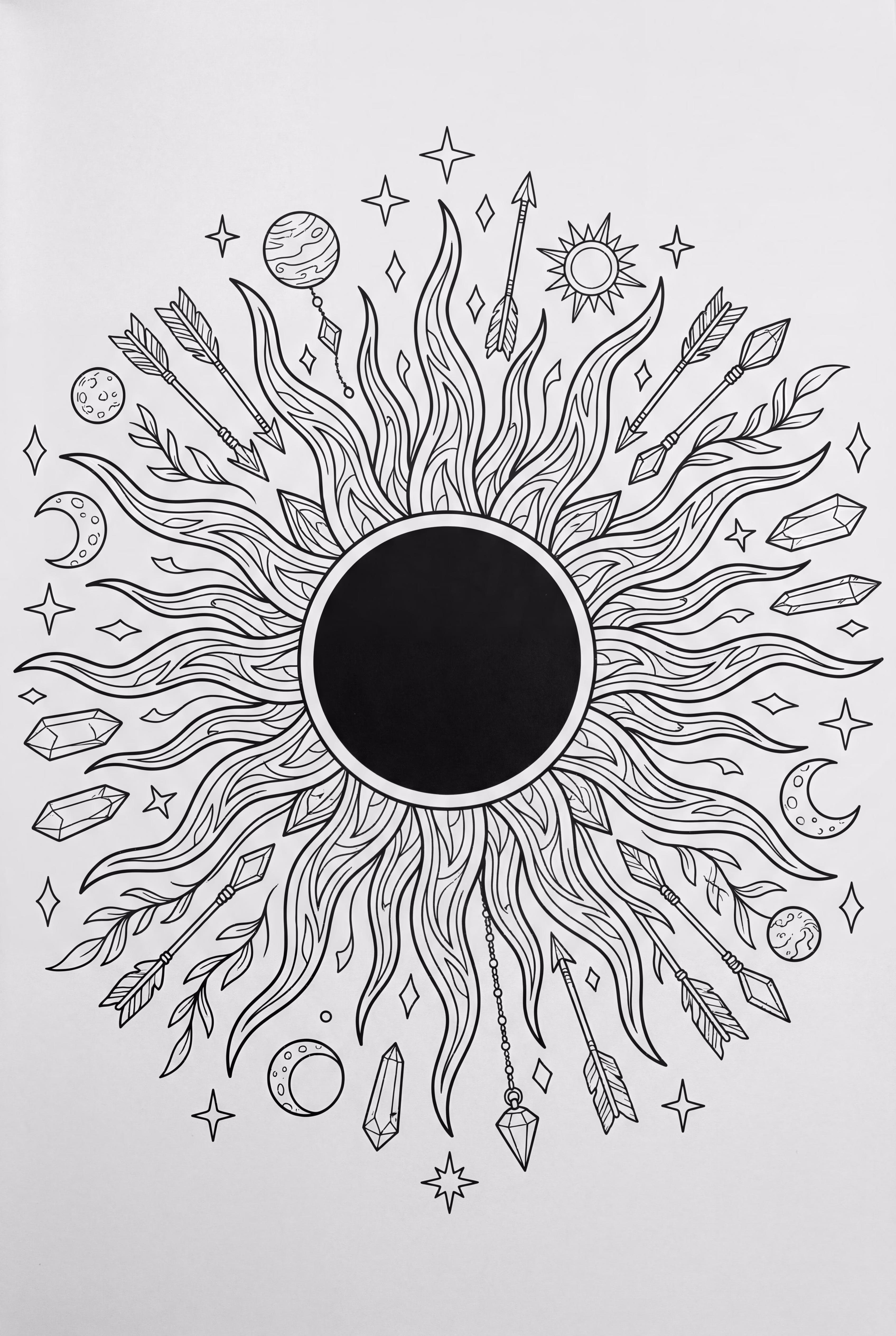 mini solar eclipse drawing