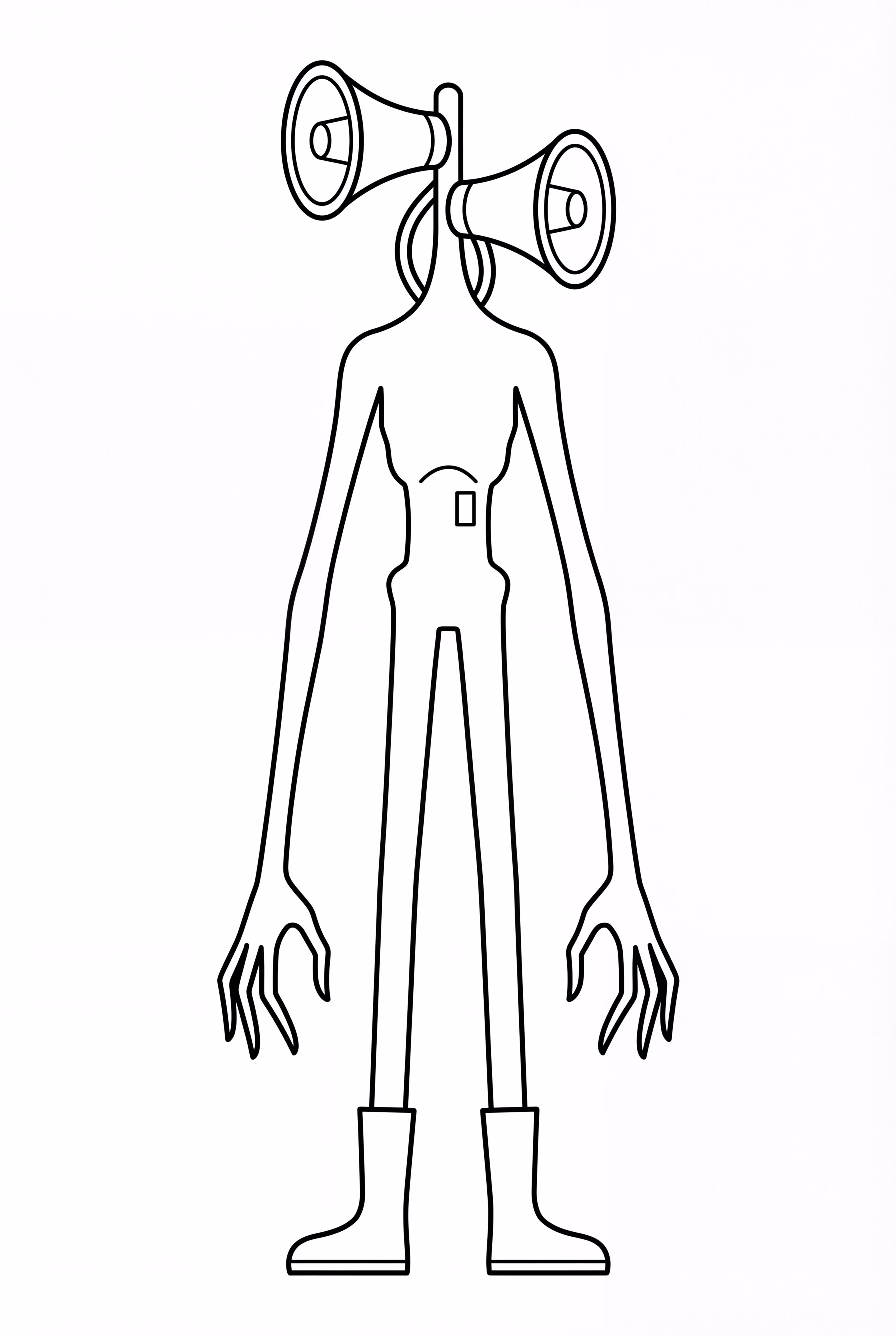 Minimalist Siren Head Design