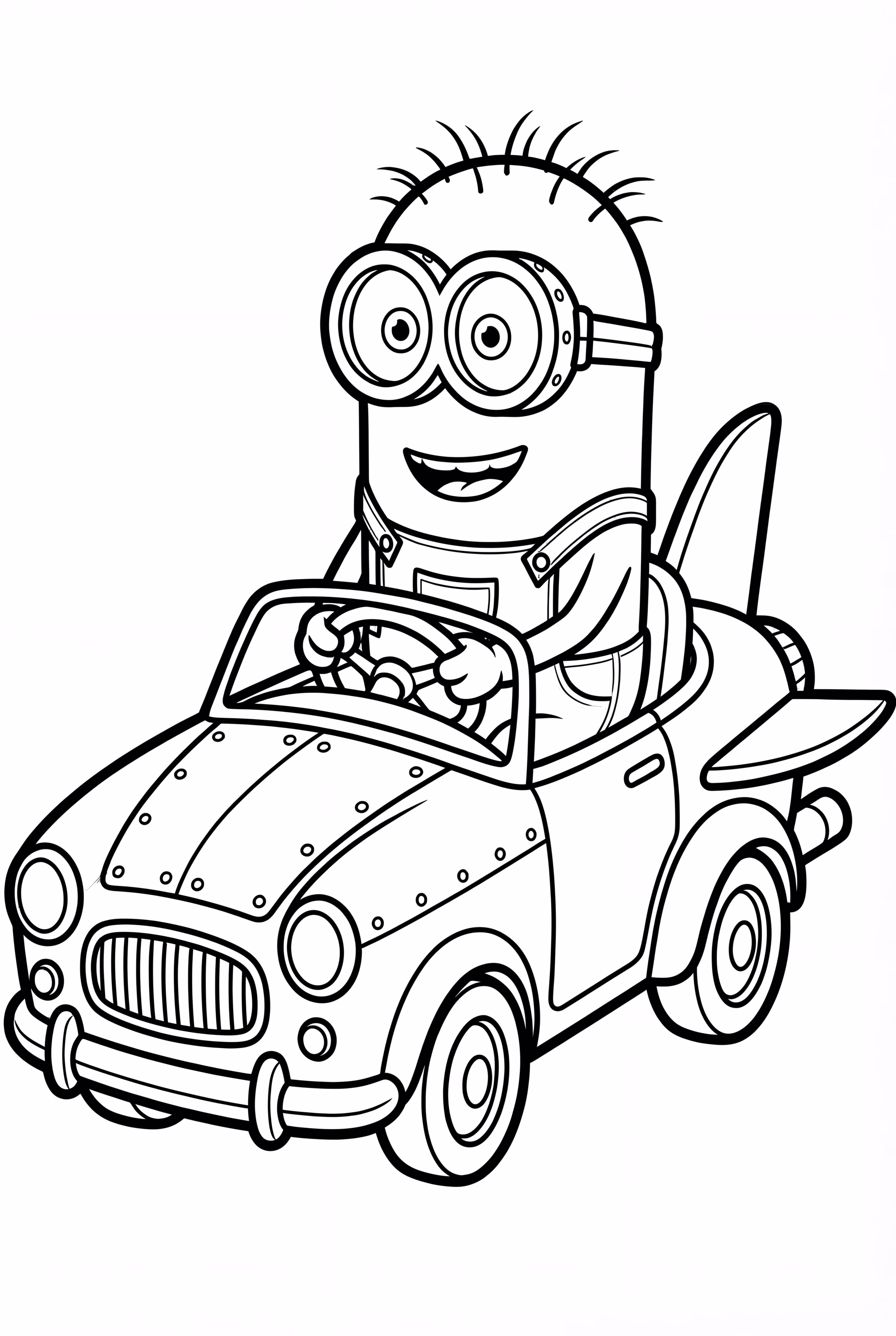 小黃人駕駛火箭車