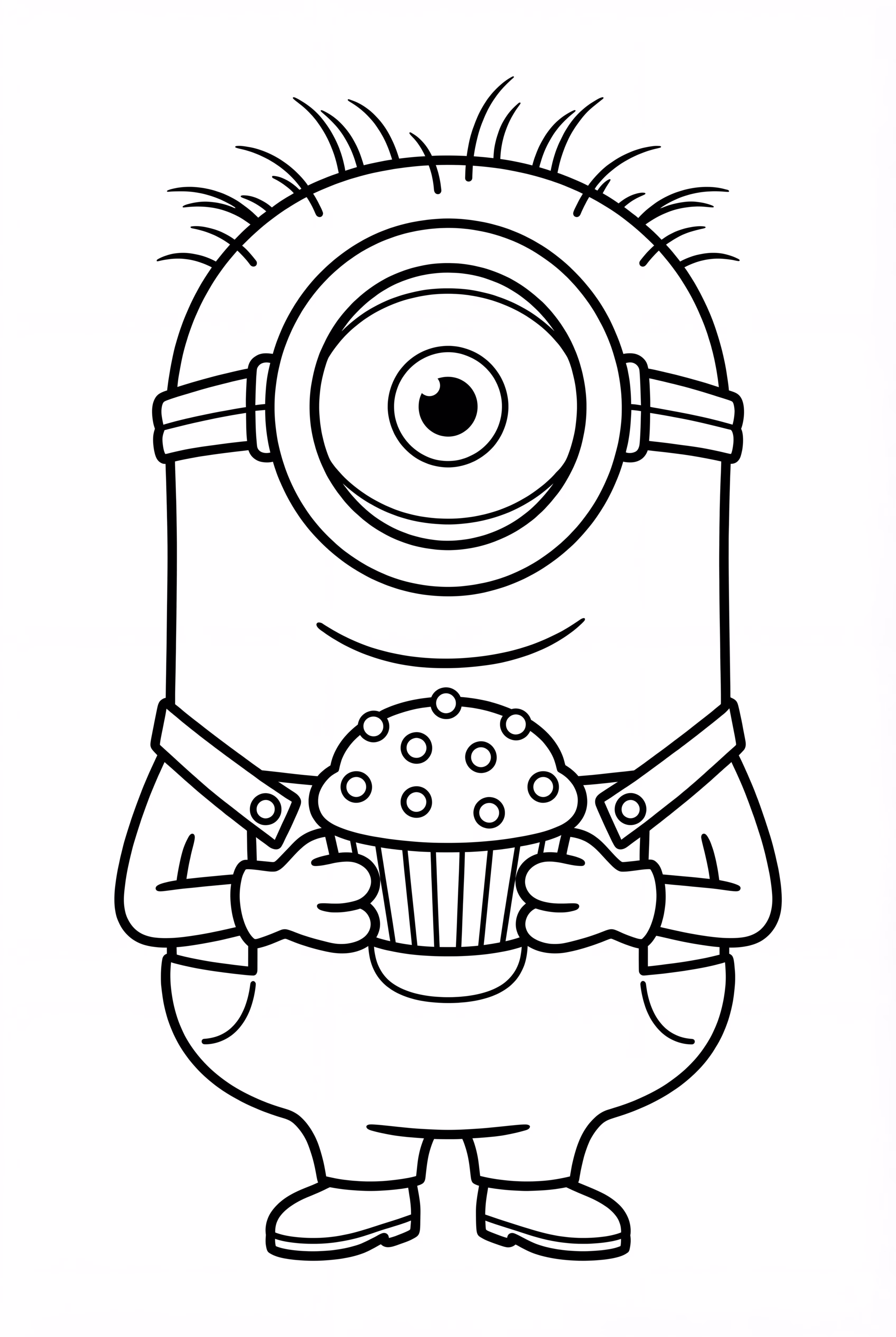 Minion Holding Cupcake