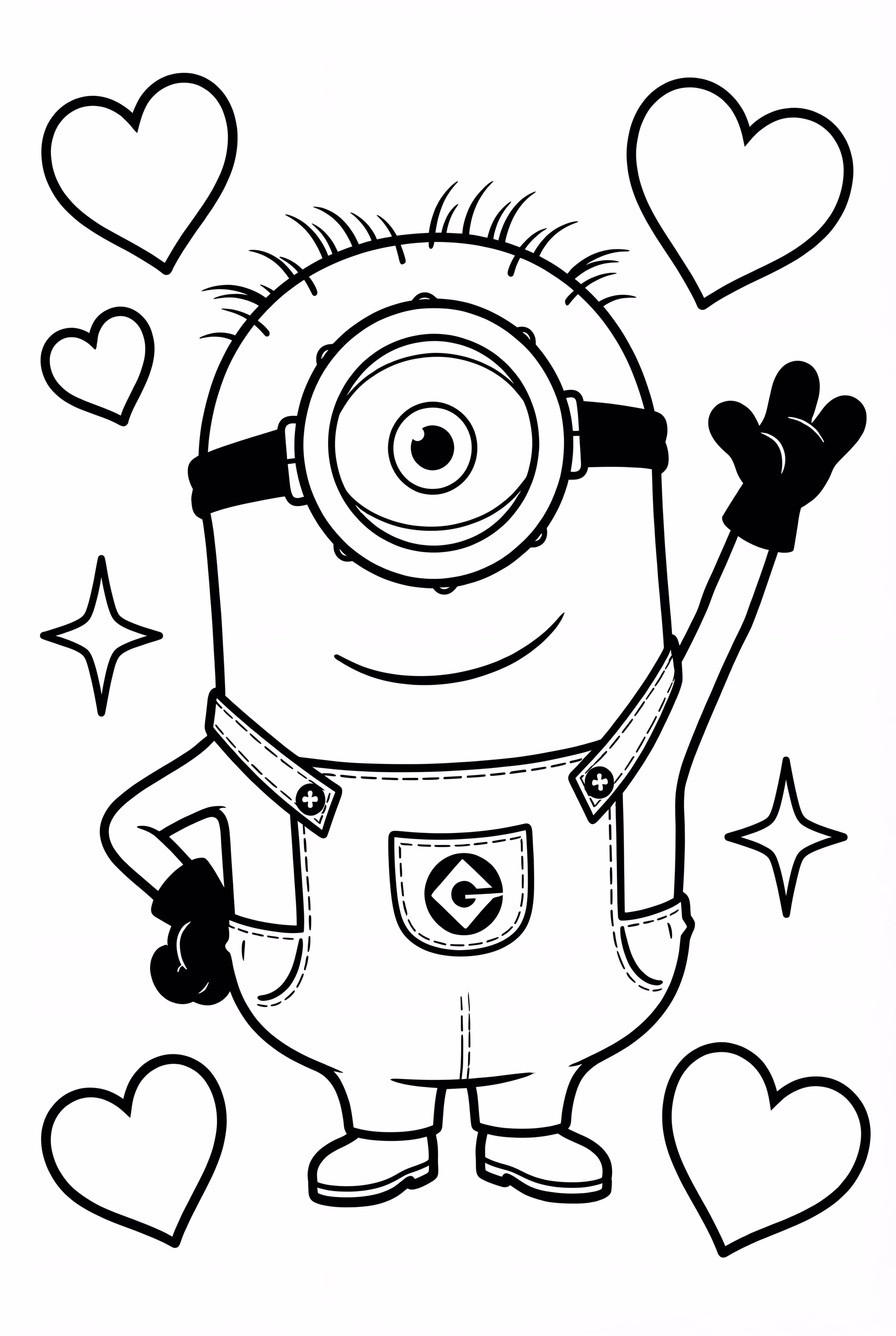 minion waving and smiling