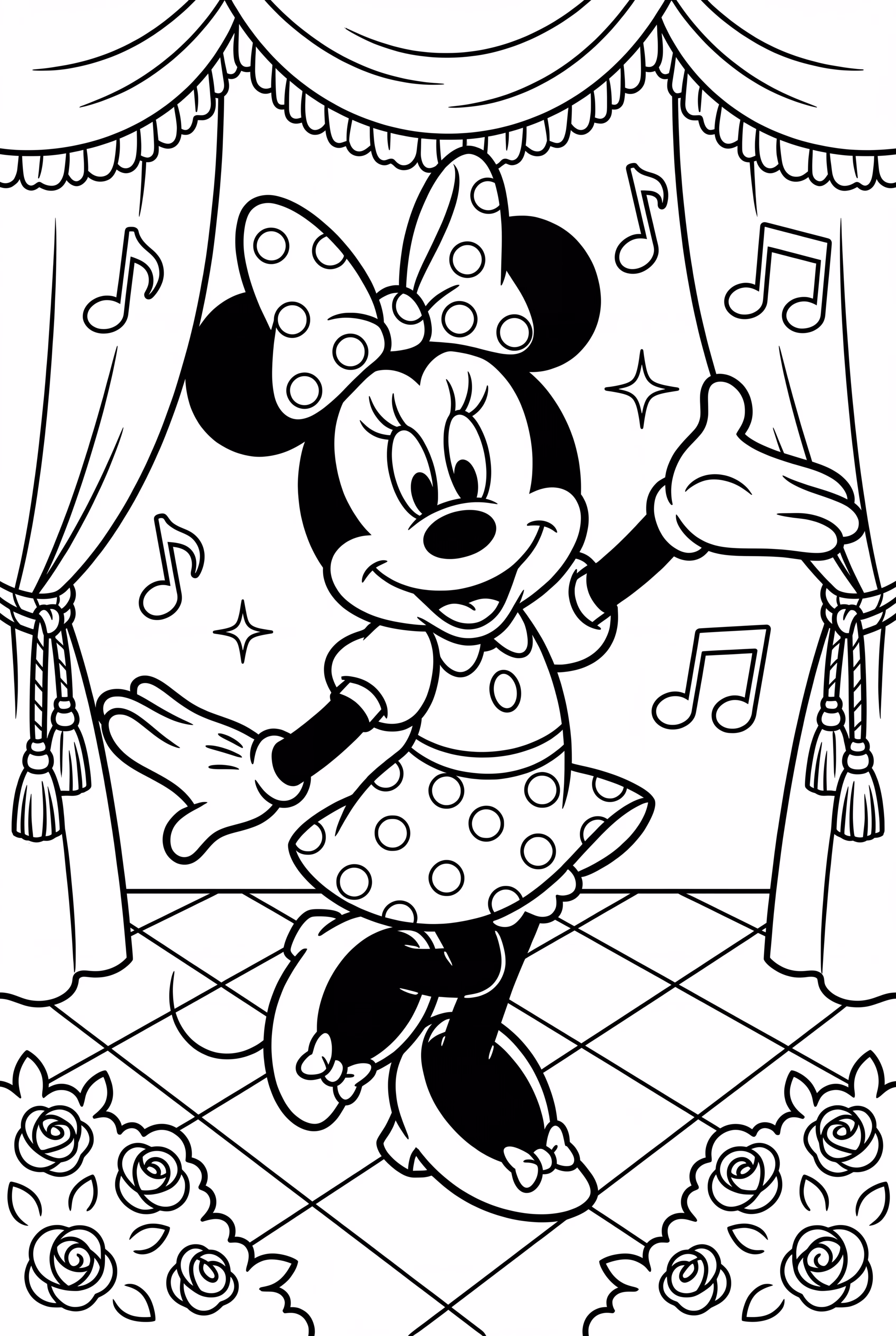 Minnie Mouse Dancing With Glittering Shoes