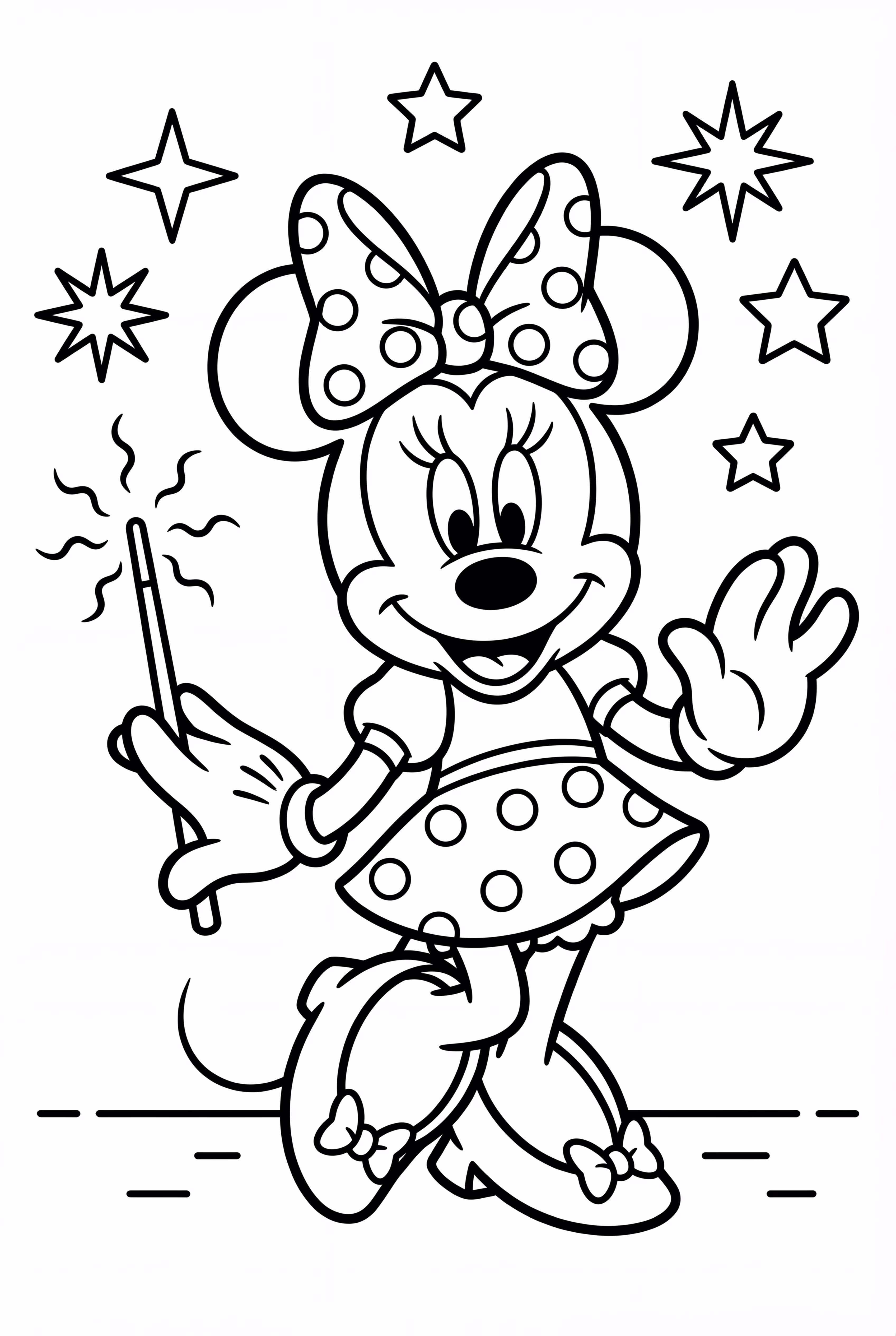Minnie Mouse Waving A Magic Wand