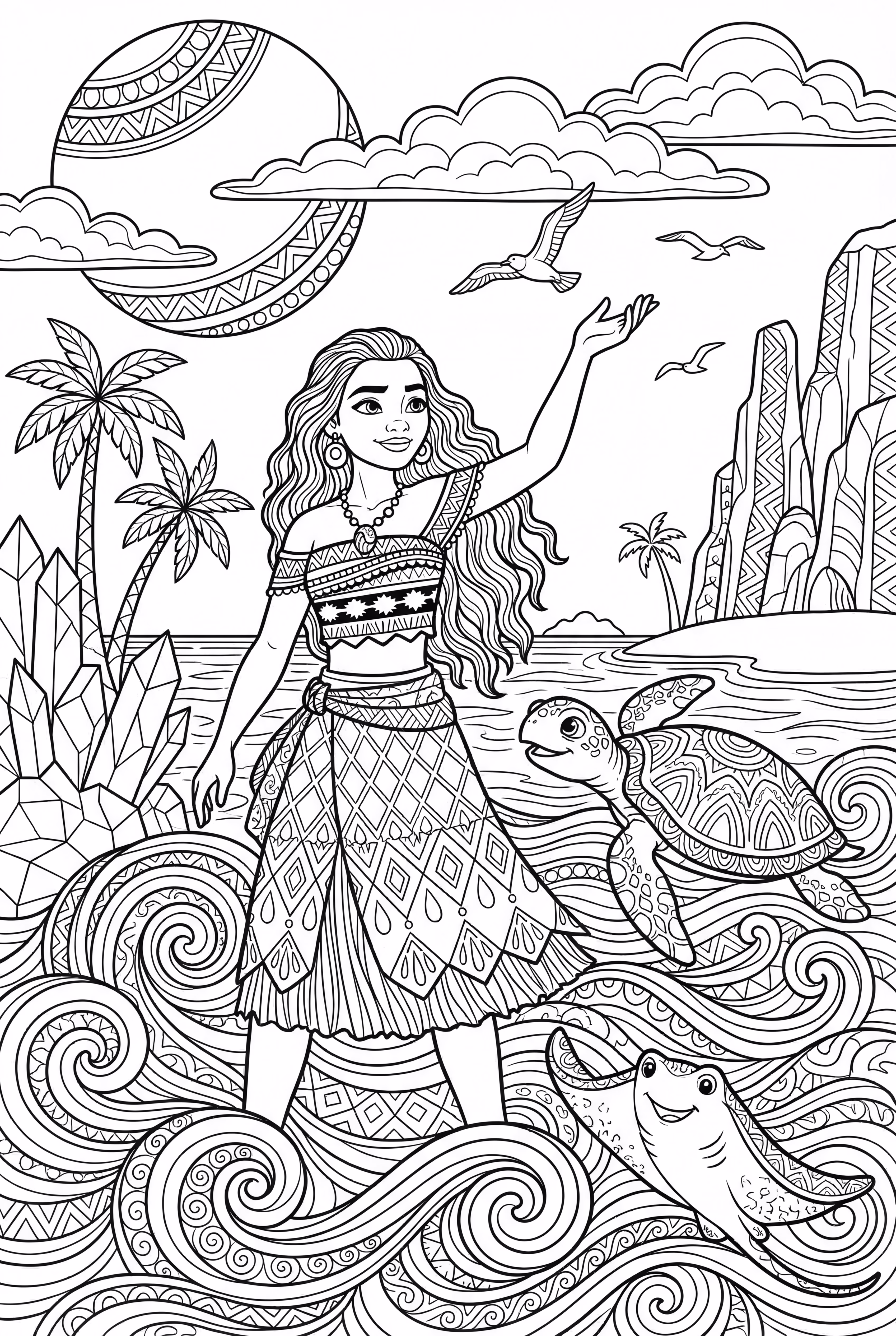 莫阿娜与海洋动物的冒险