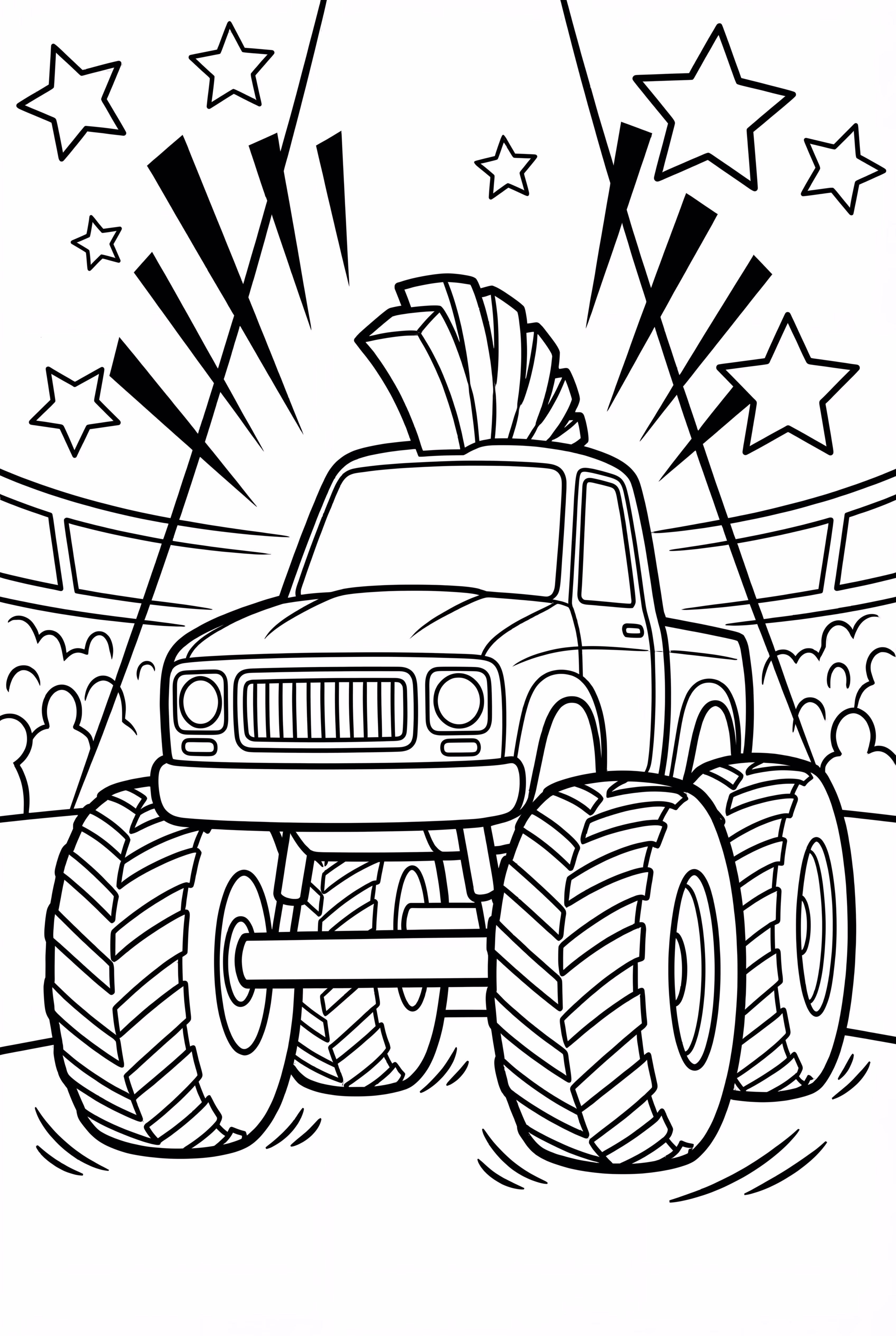 Camión Monstruo Guerrero Mohawk en el Centro de Atención