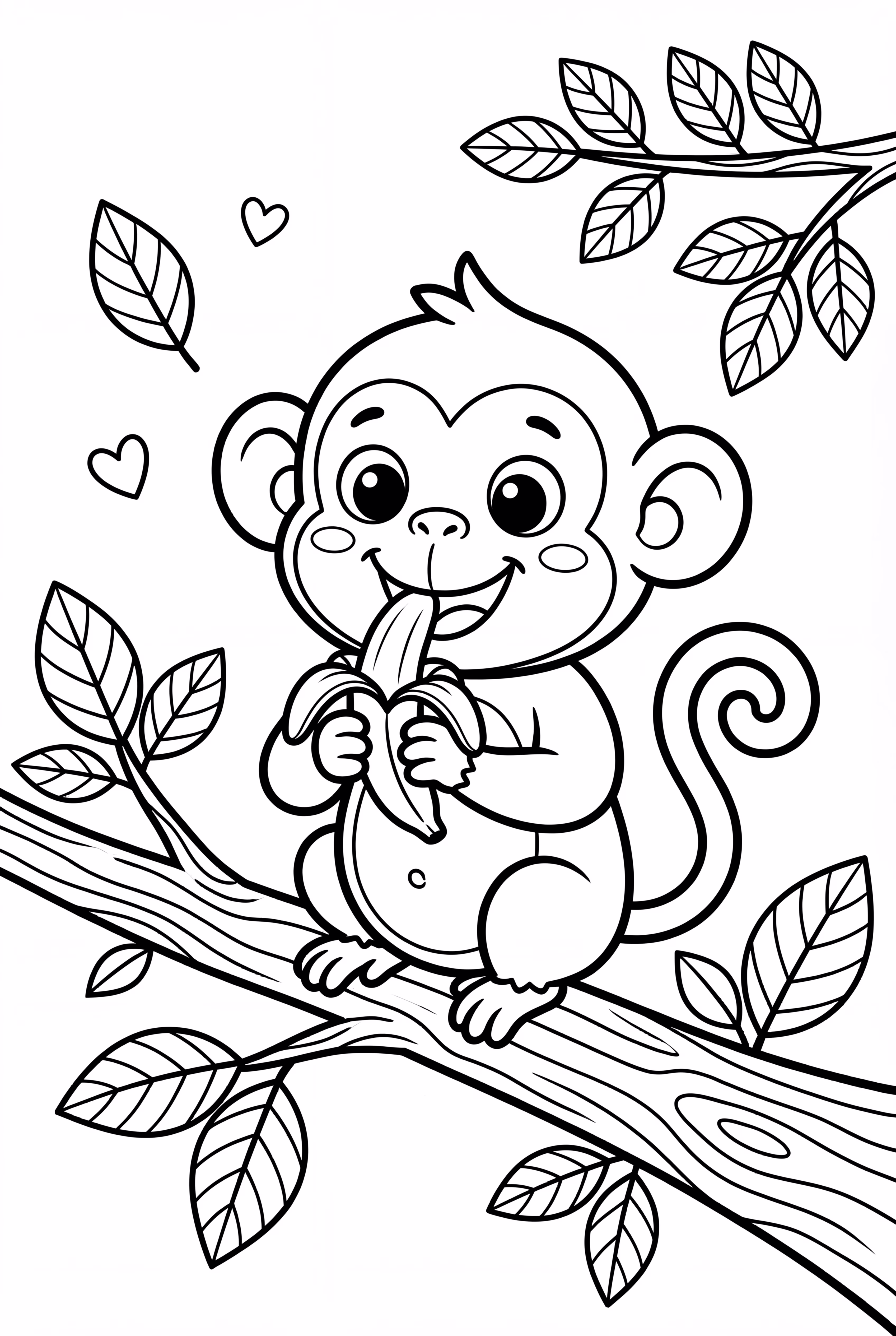 Monkey eating banana