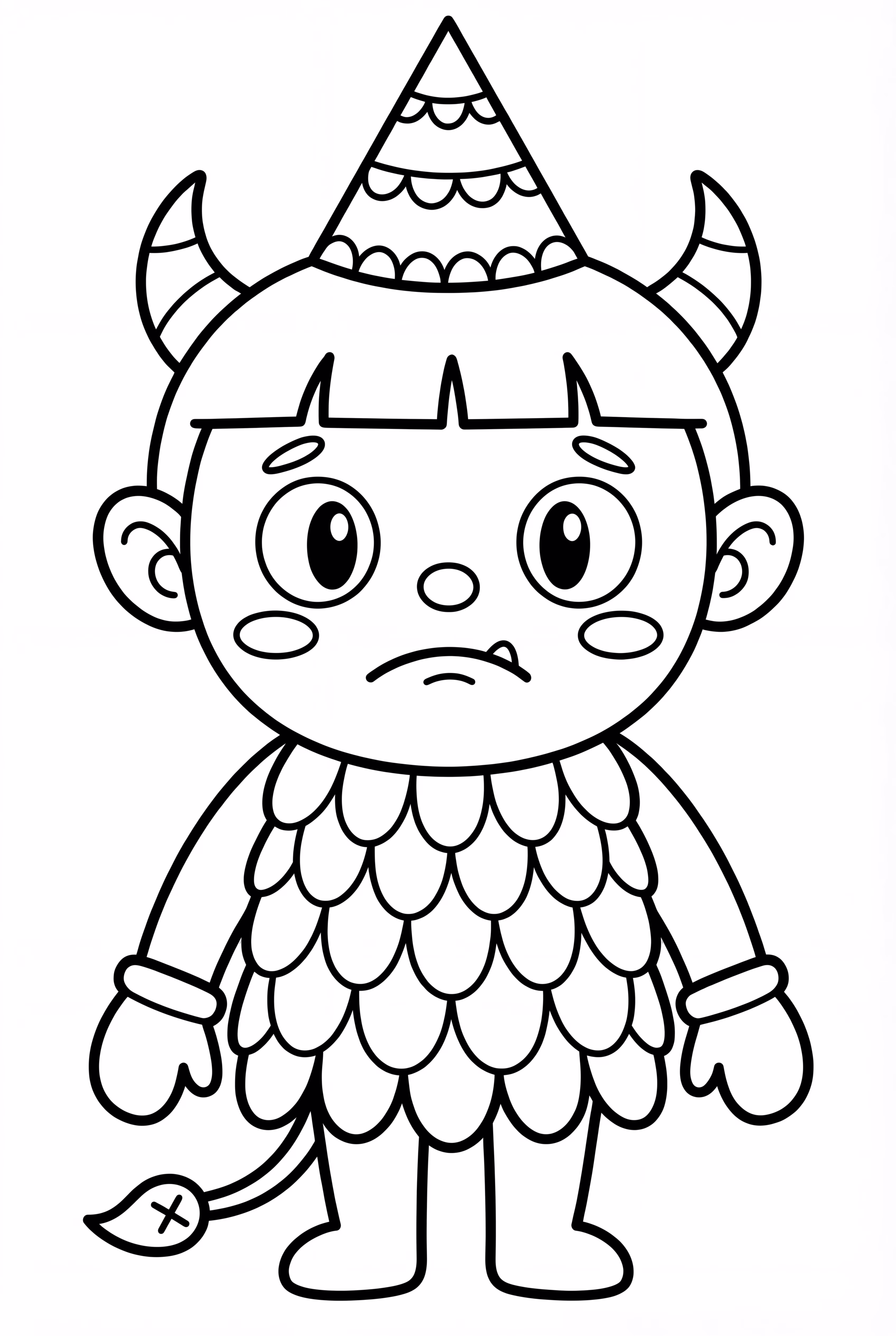 有角的小怪兽男孩