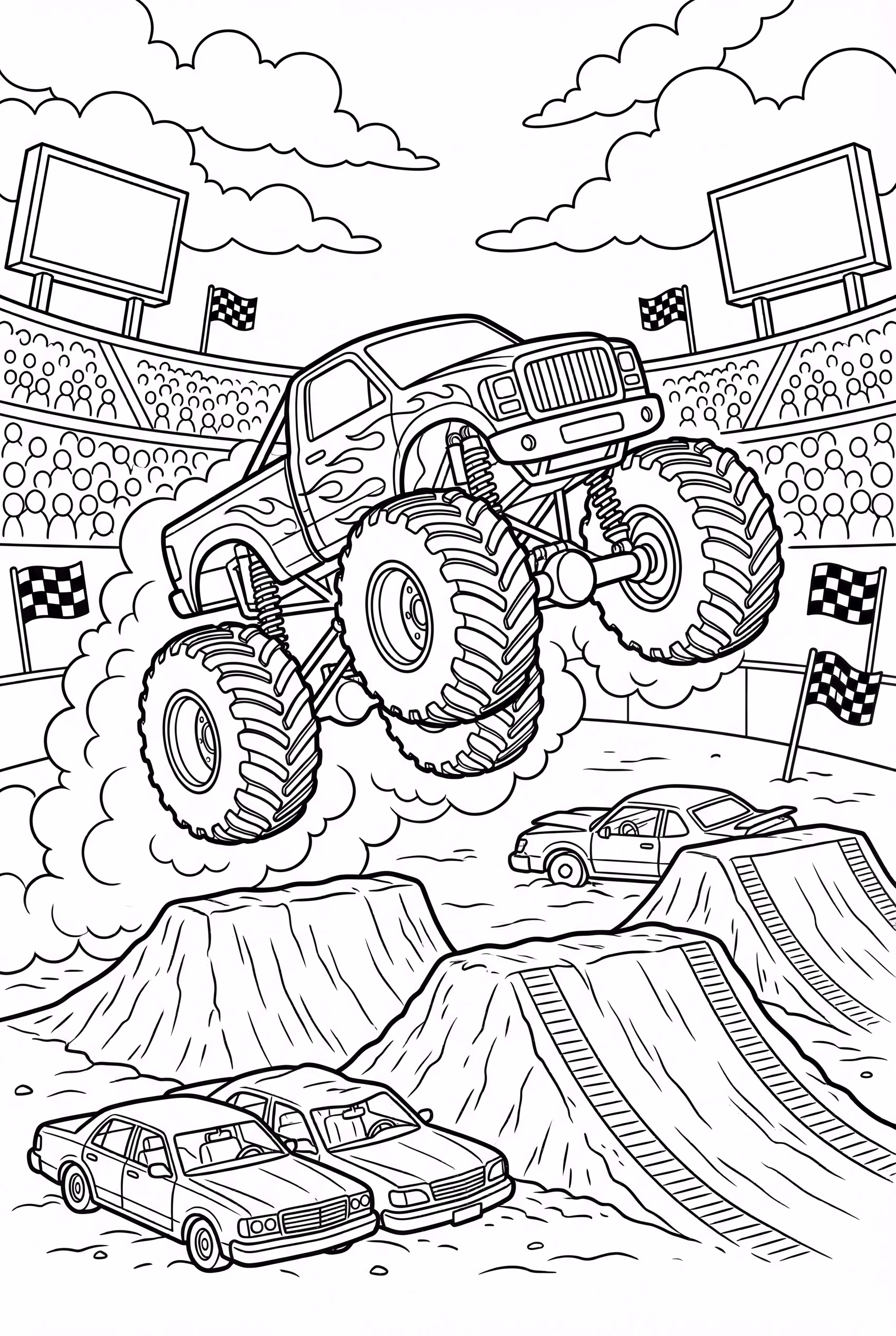 Monster Jam Freestyle Course View