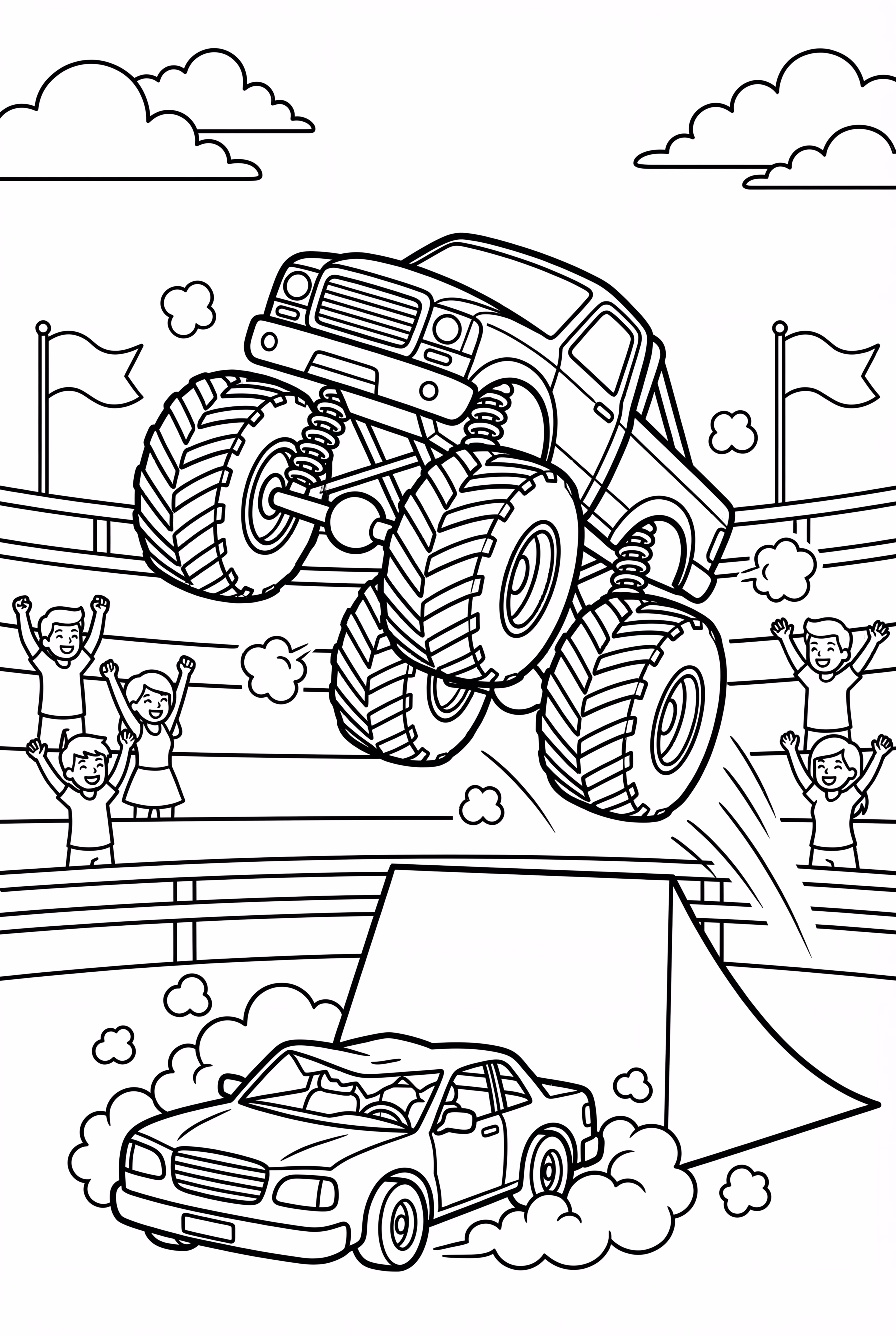 Monster Jam Truck Big Air Jump