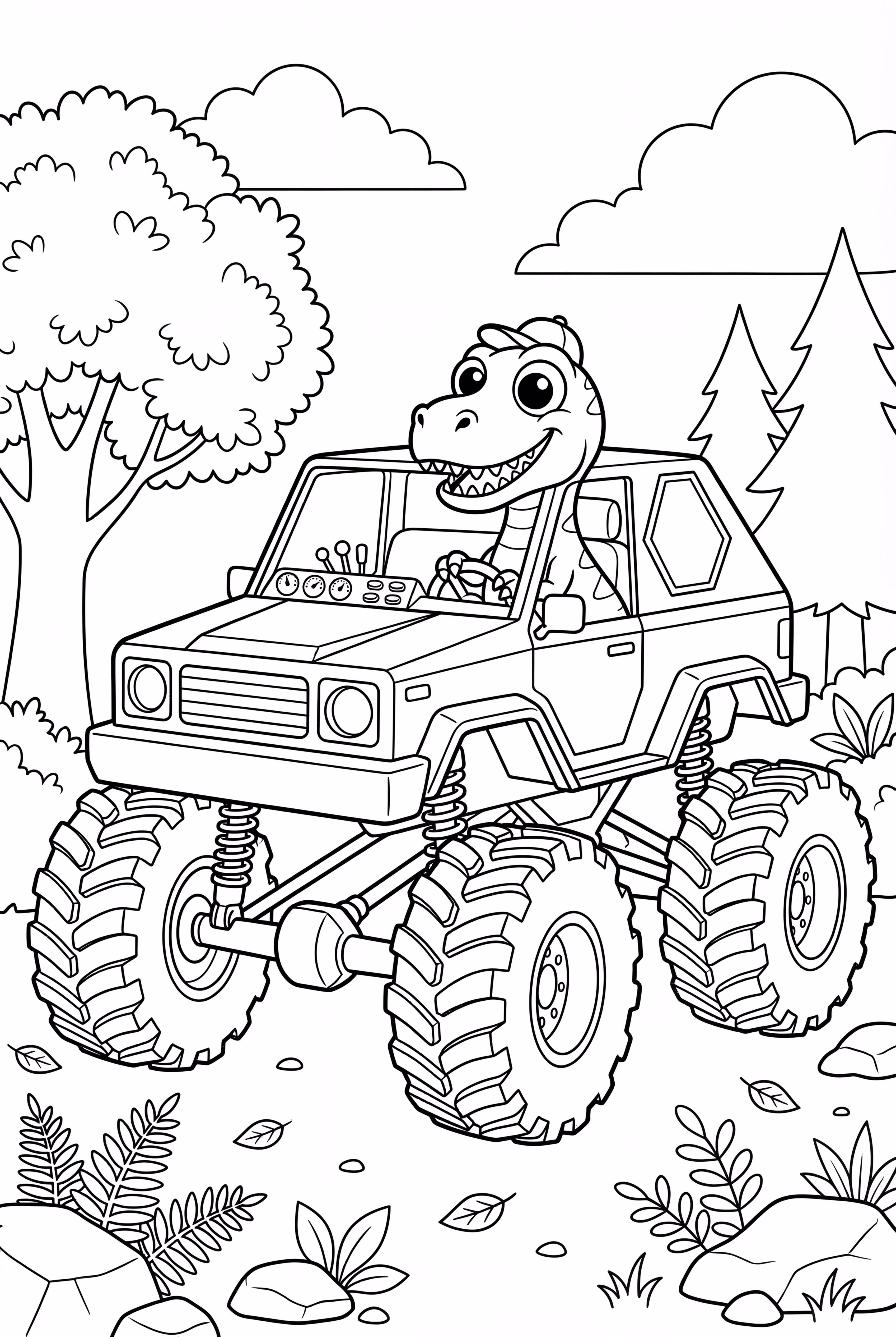 Monster Truck Dinosaur Action