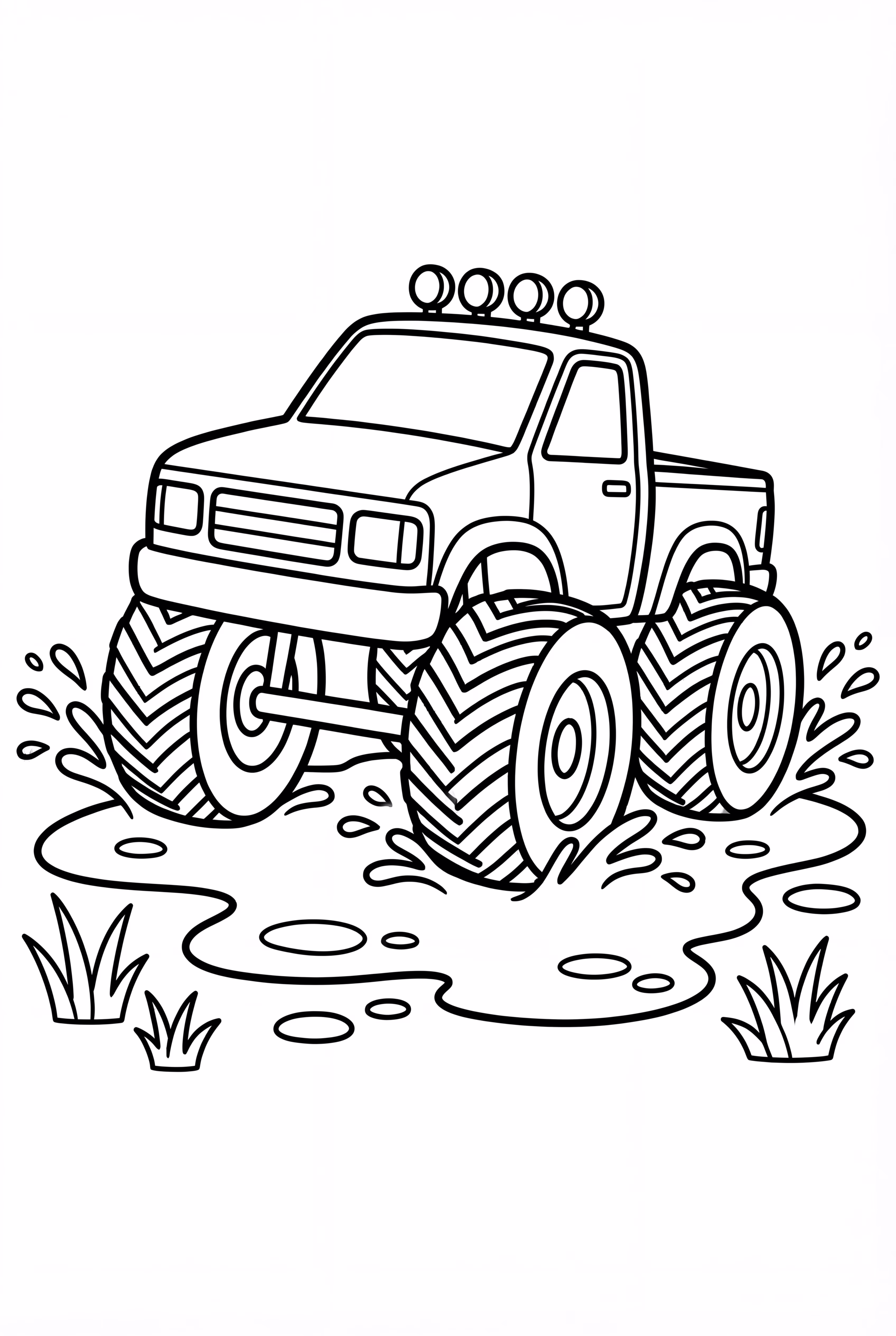 Monster Truck Salpicando Barro