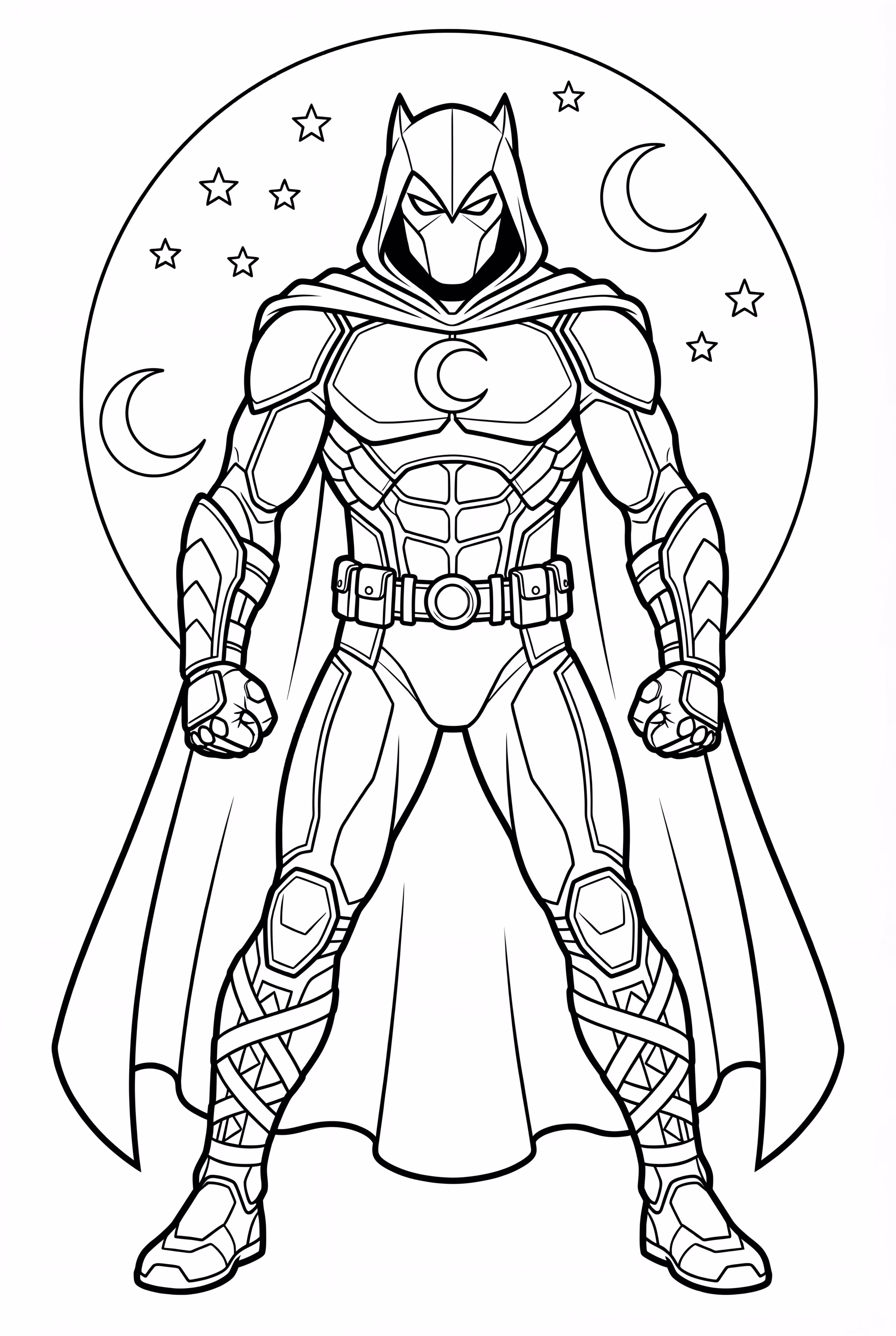 Moon Knight Battling Villains