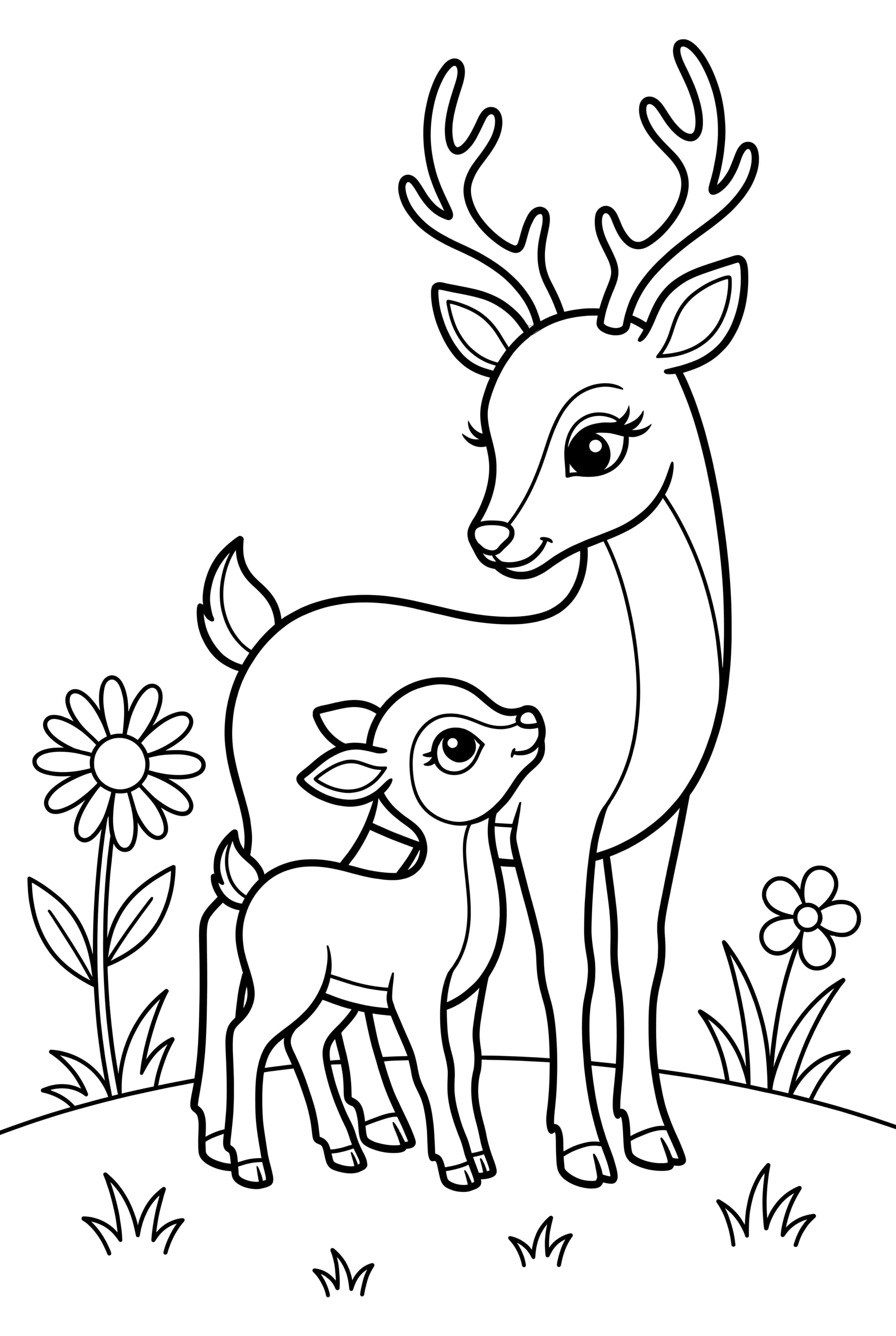 mother and baby reindeer